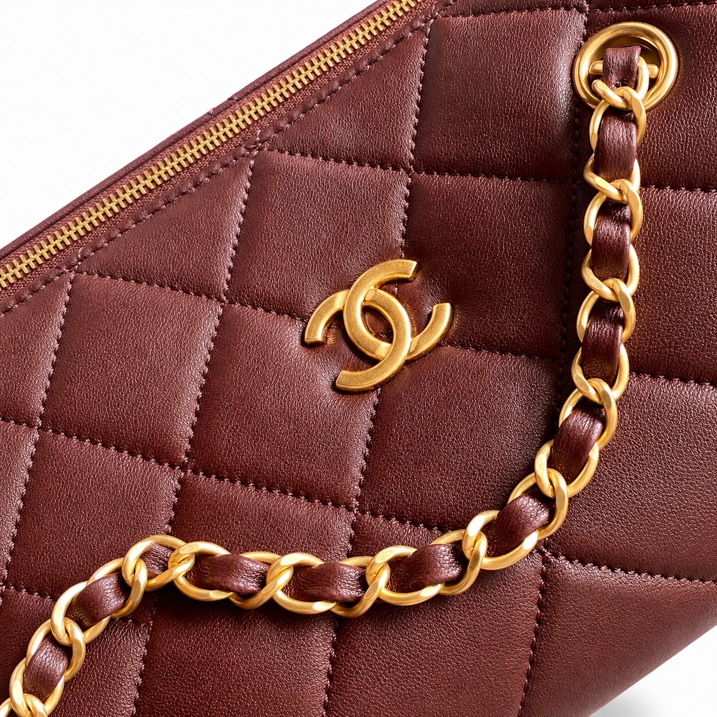 Chanel 25 Small Leather Bowling Bag