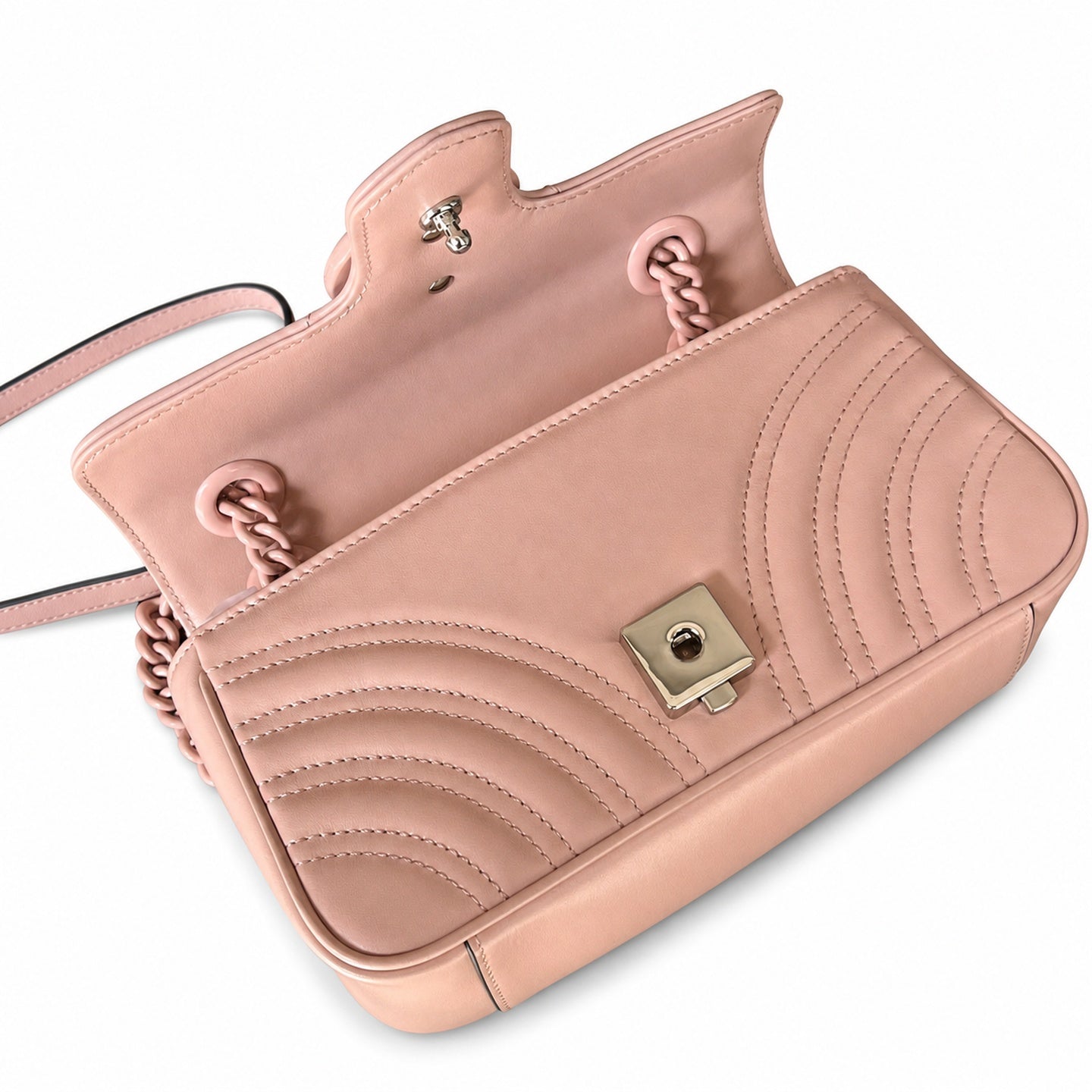 Gucci GG Marmont Leather Pink Handbag