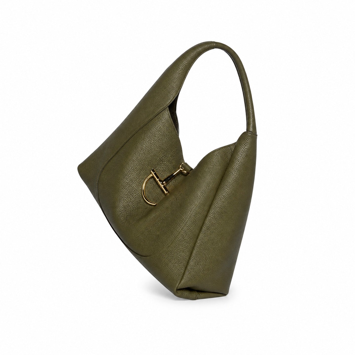Gucci Leather Brown Green Gold Bag