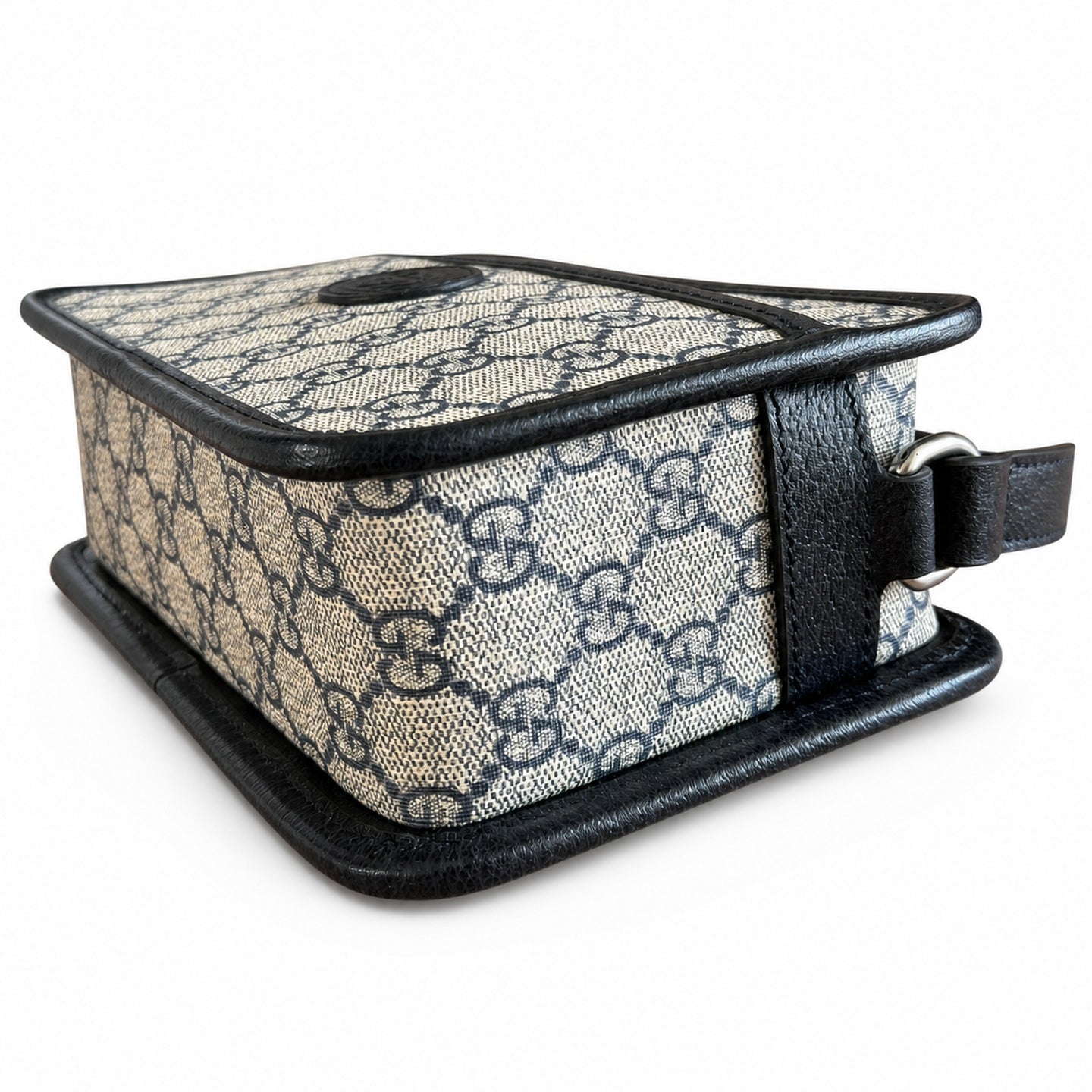 Gucci Mini Leather Blue Crossbody Bag