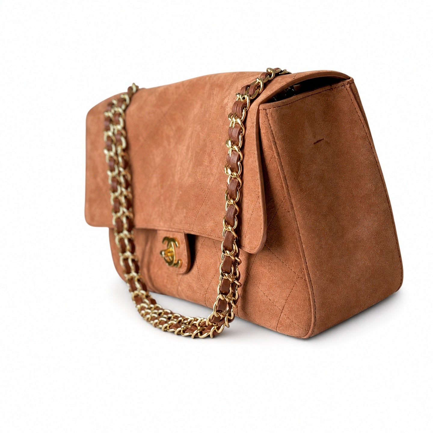 Chanel Small Leather Brown Red Bag