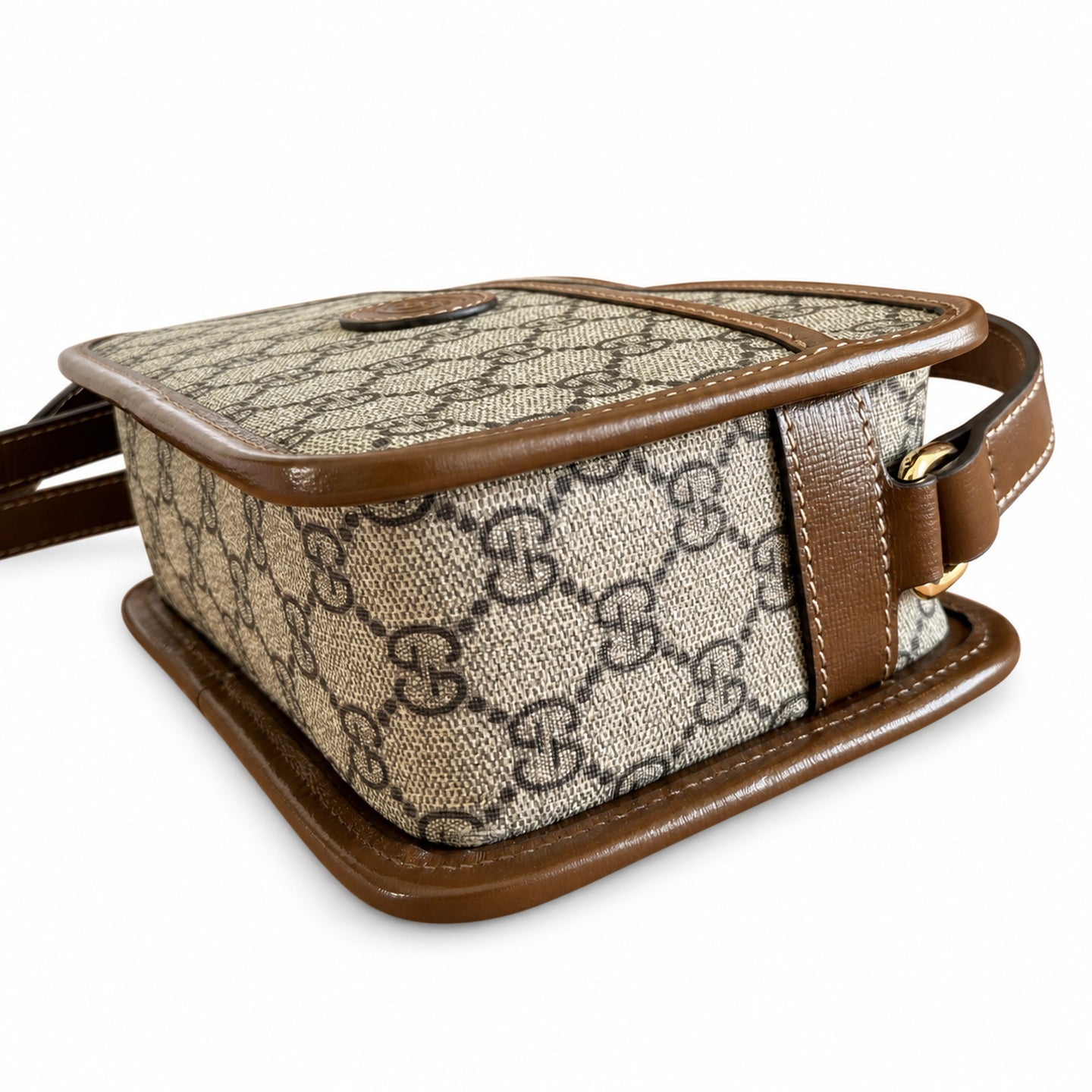 Gucci Mini Leather Brown Crossbody Bag