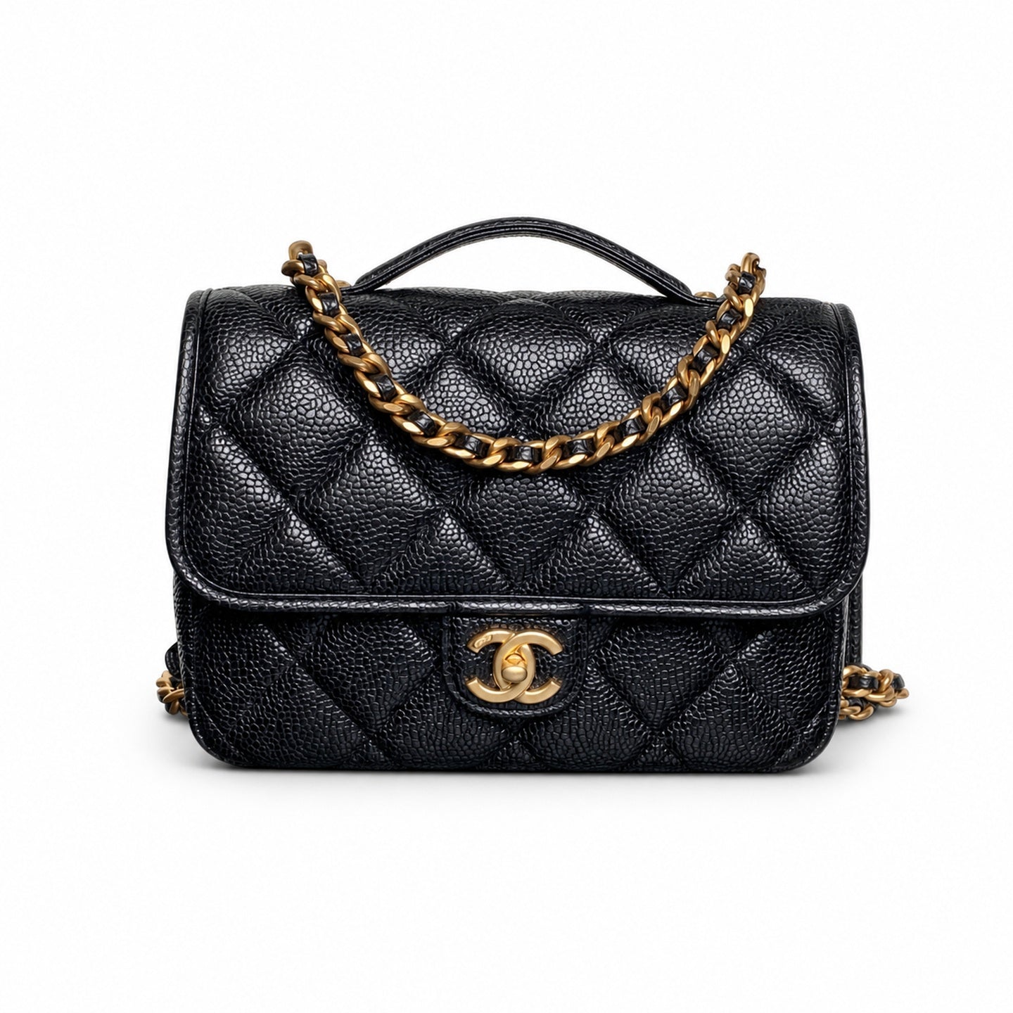 Chanel Large Leather Gold Backpack