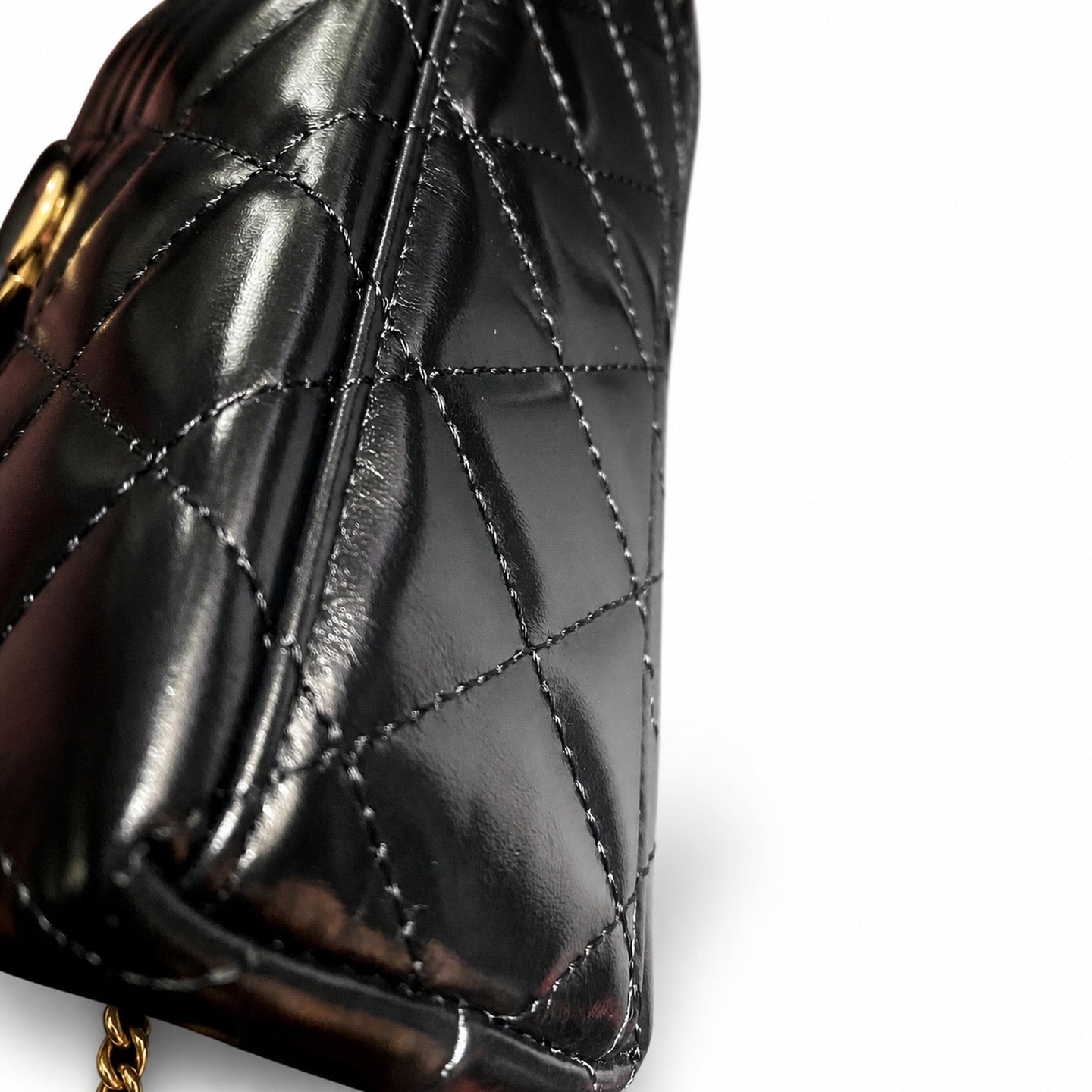 Chanel Kelly Leather Black Chain Bag
