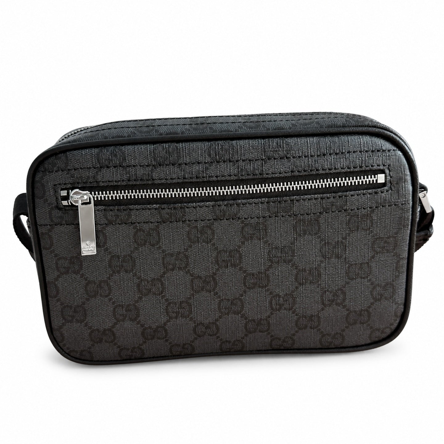 Gucci Canvas Nylon Leather Black Bag