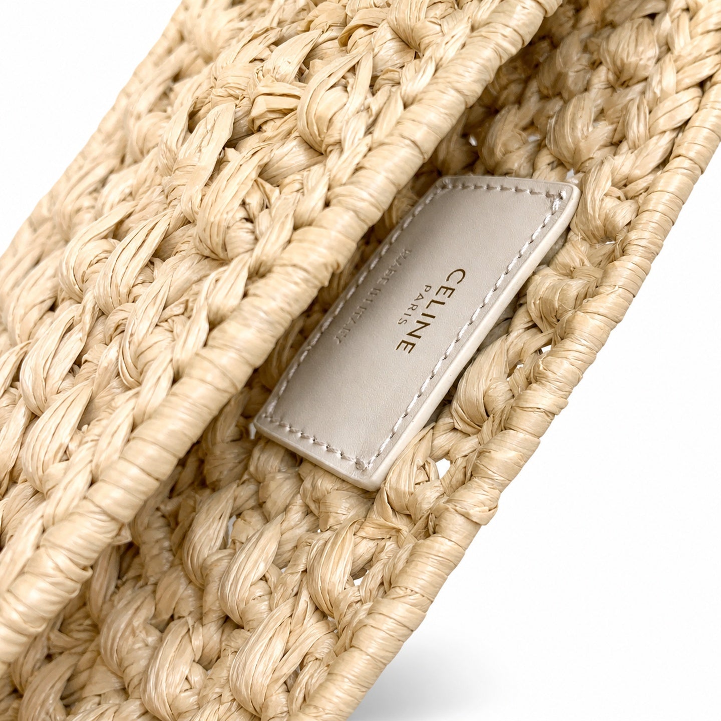 Celine Triomphe Raffia Handbag