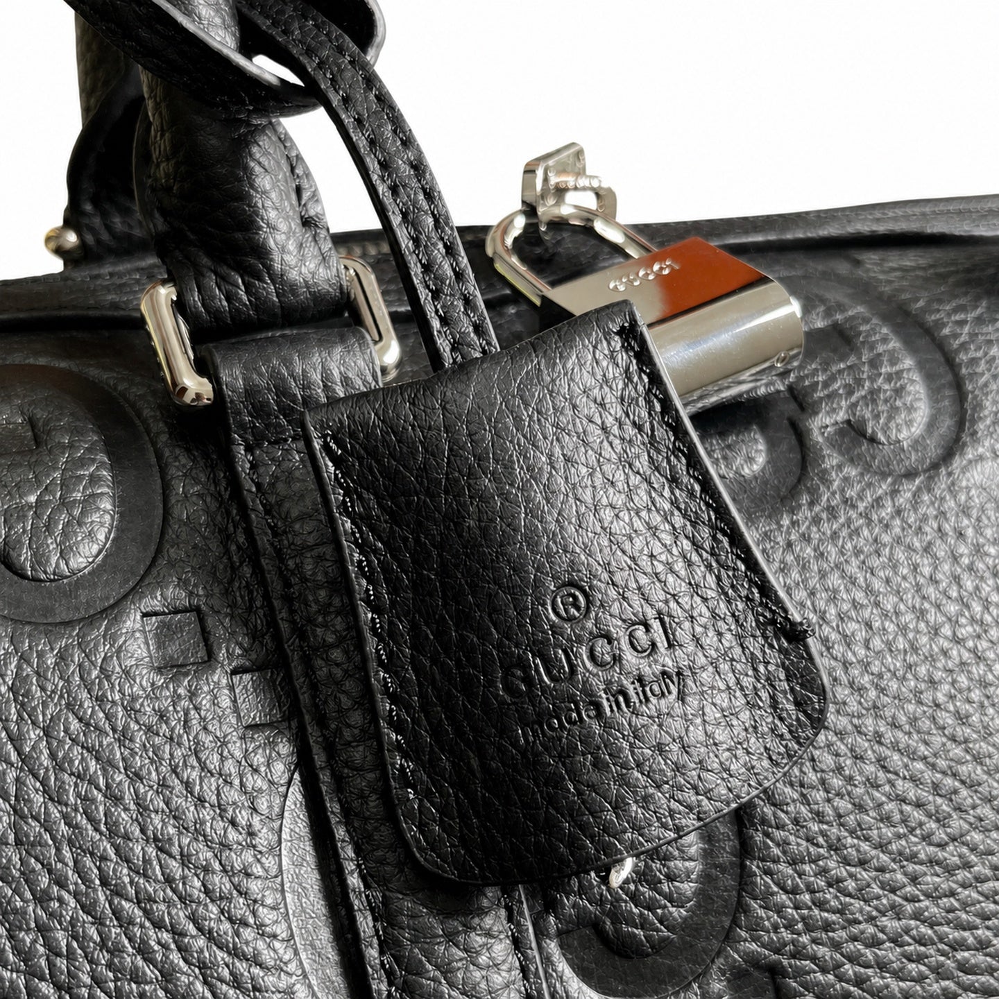 Gucci Small Cotton Leather Black Bag