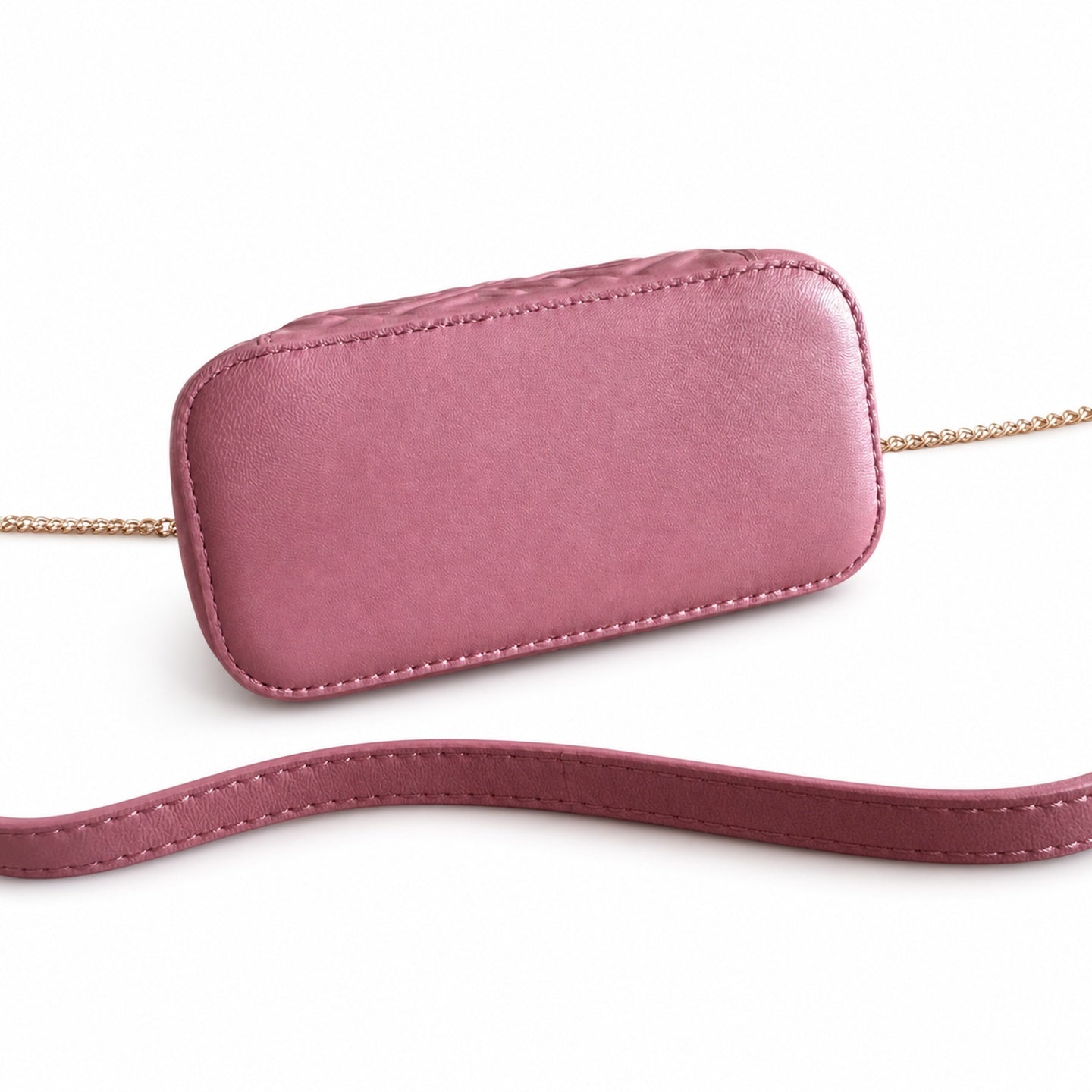 Fendi Mini Leather Pink Gold Vanity Bag