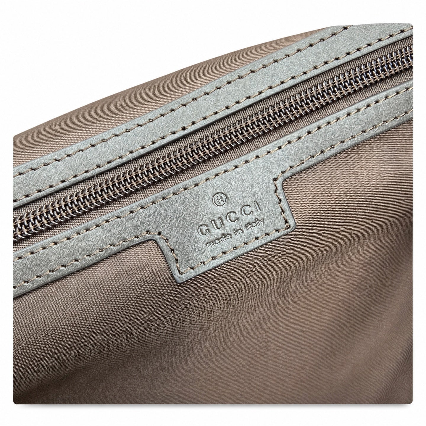 Gucci Men's Large Canvas Nylon Beige Brown Tote Bag