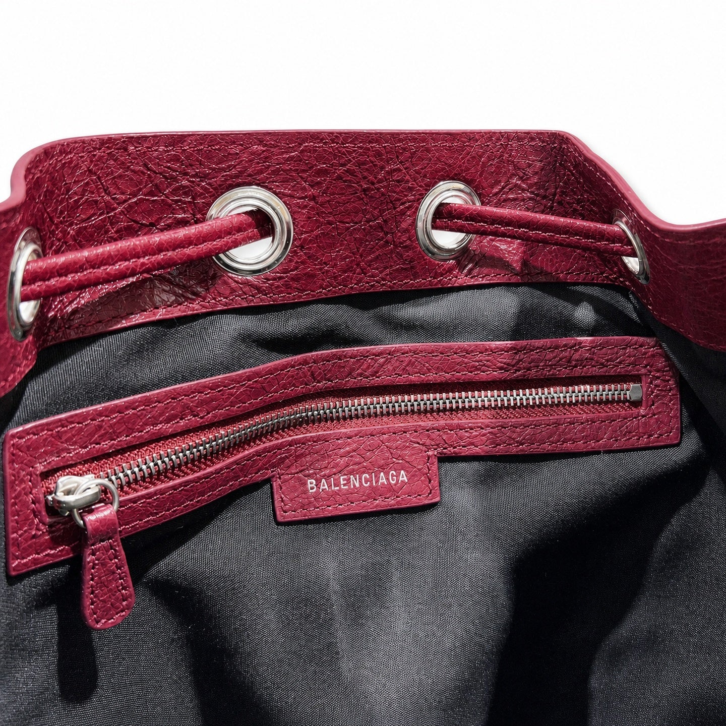 Balenciaga Large Leather Burgundy Bag