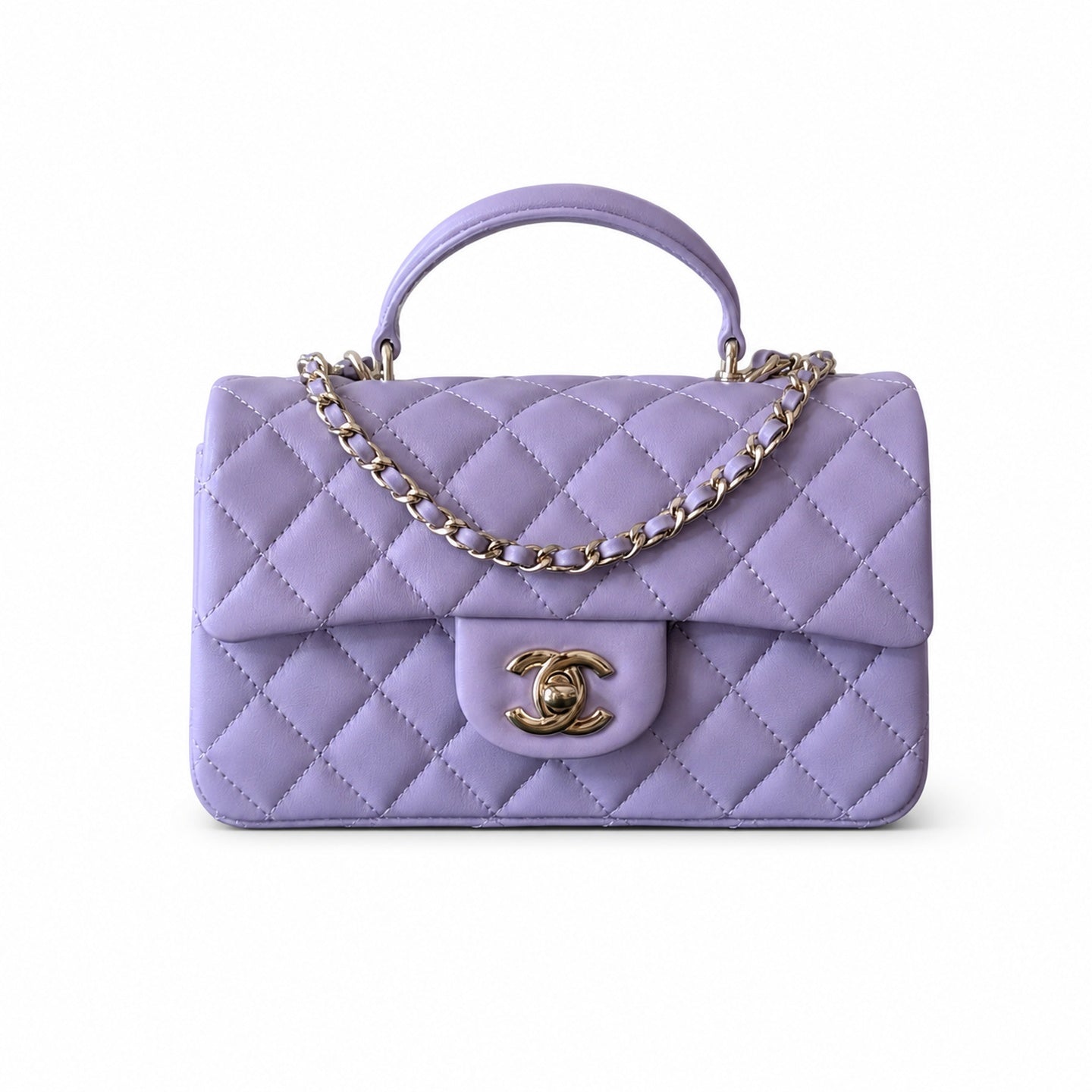 Chanel Mini Leather Gold Handbag