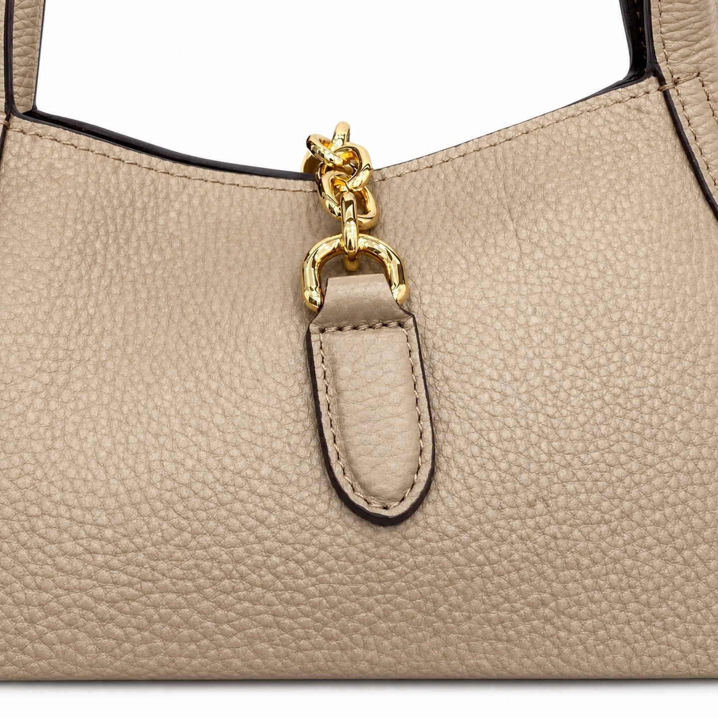 Gucci Leather Brown Gold Shoulder Bag