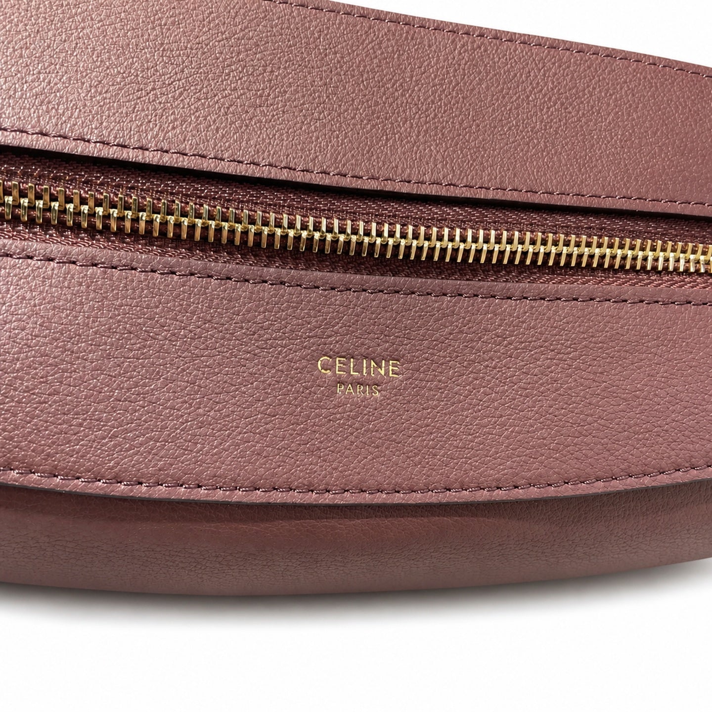 Celine Romy Leather Gold Burgundy Bag
