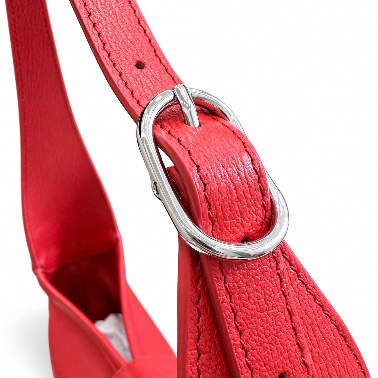 Gucci Leather Red Gold Handbag