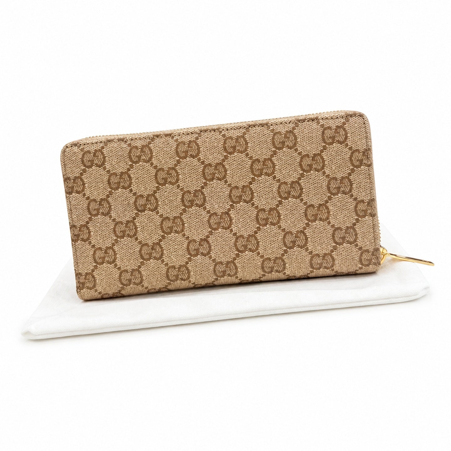 Gucci Canvas Leather Brown Wallet