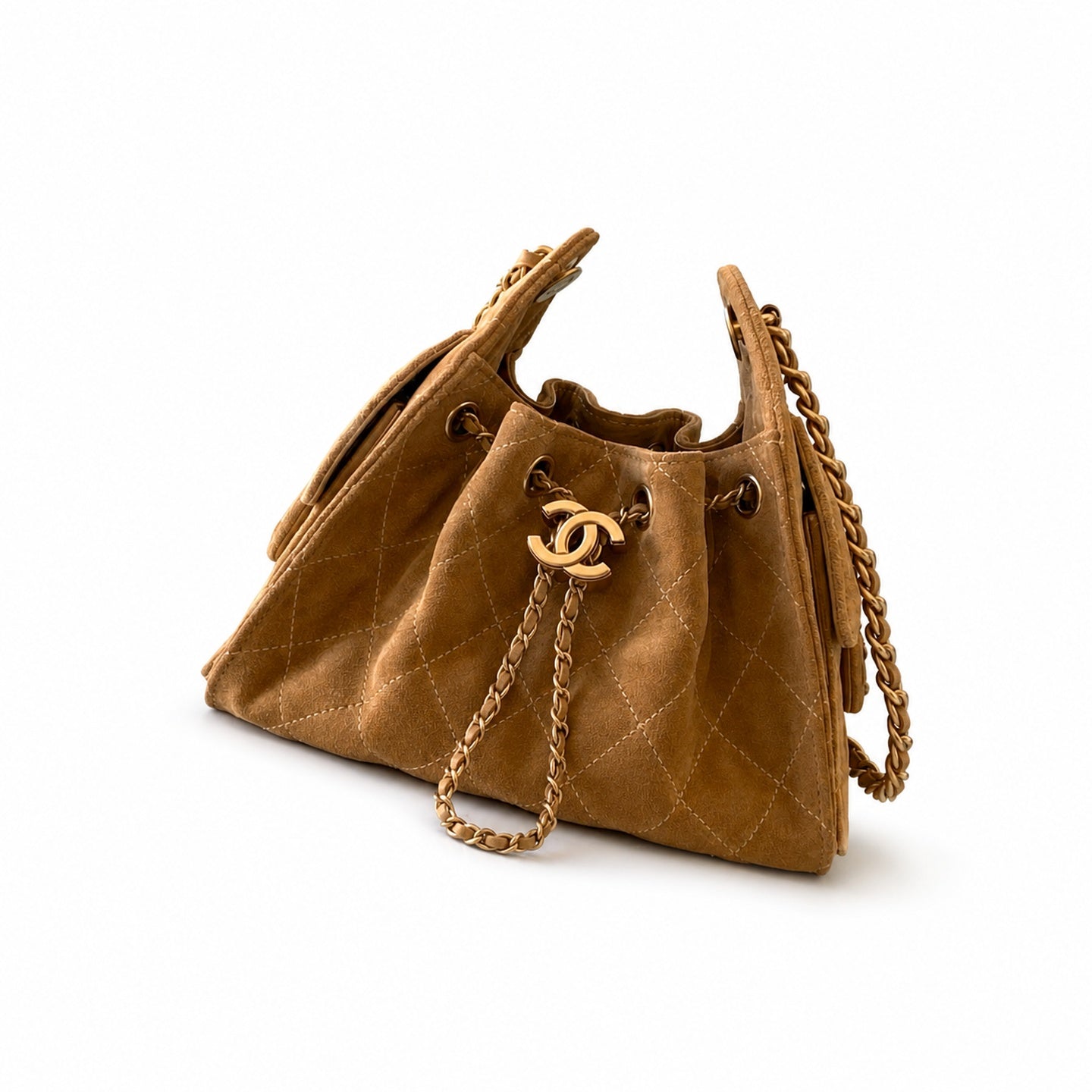 Chanel Mini Leather Gold Bucket Bag