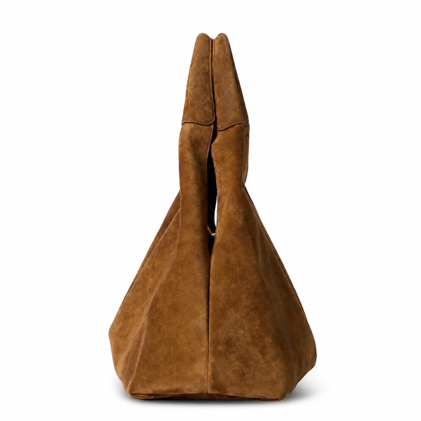 Gucci Horsebit Large Suede Brown Gold Shoulder Bag