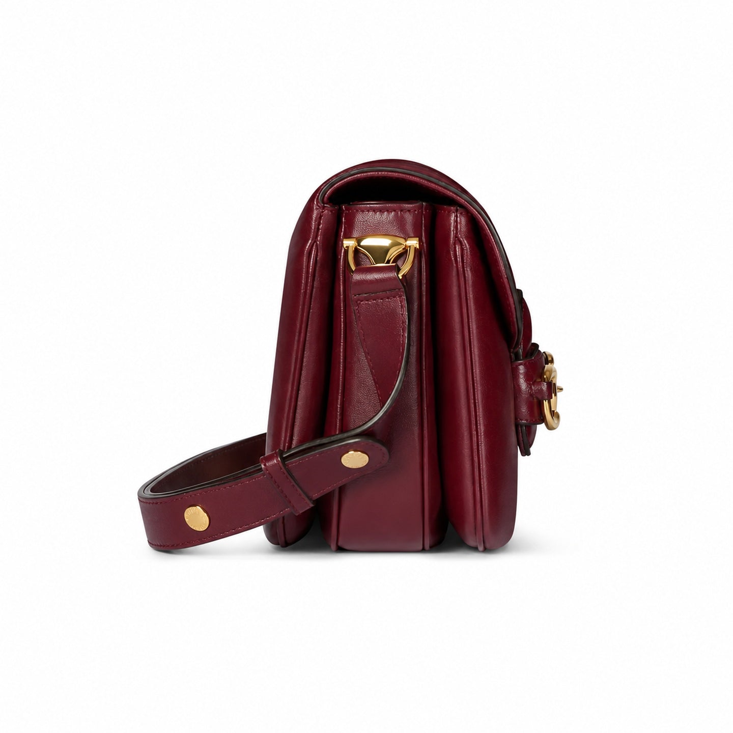 Gucci Horsebit 1955 Leather Red Gold Shoulder Bag