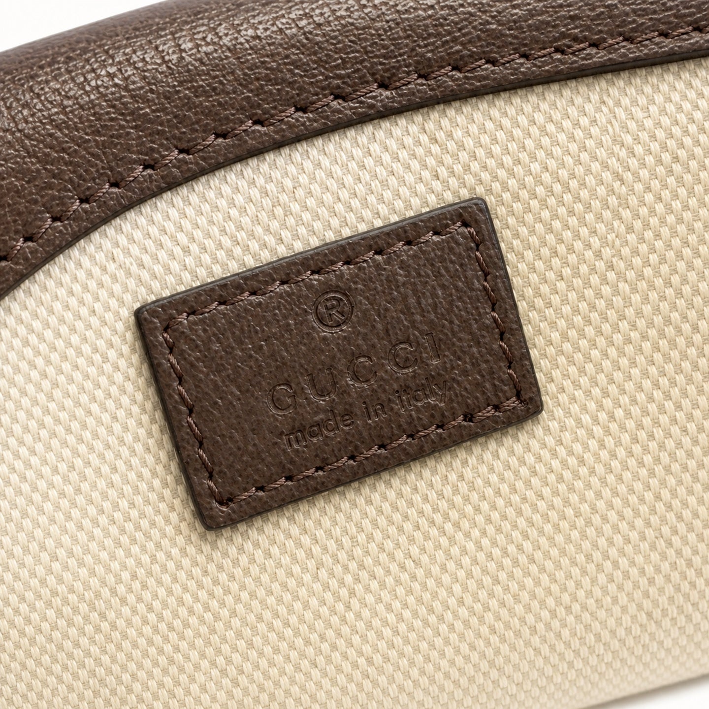 Gucci Ophidia Men's Supreme Small Cotton Canvas Leather Black Gray Brown Waist Bag