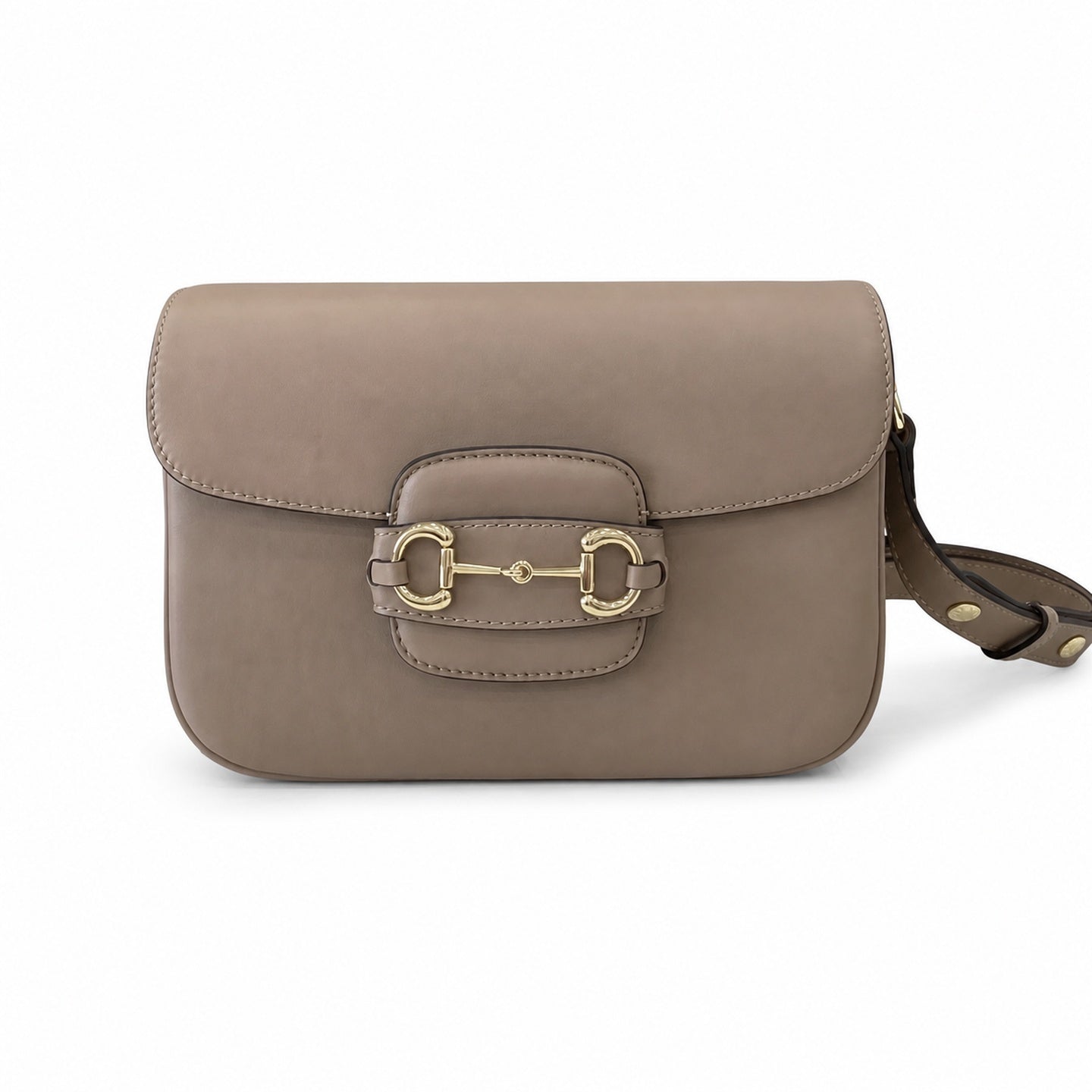 Gucci Horsebit 1955 Small Cotton Leather Brown Gold Shoulder Bag