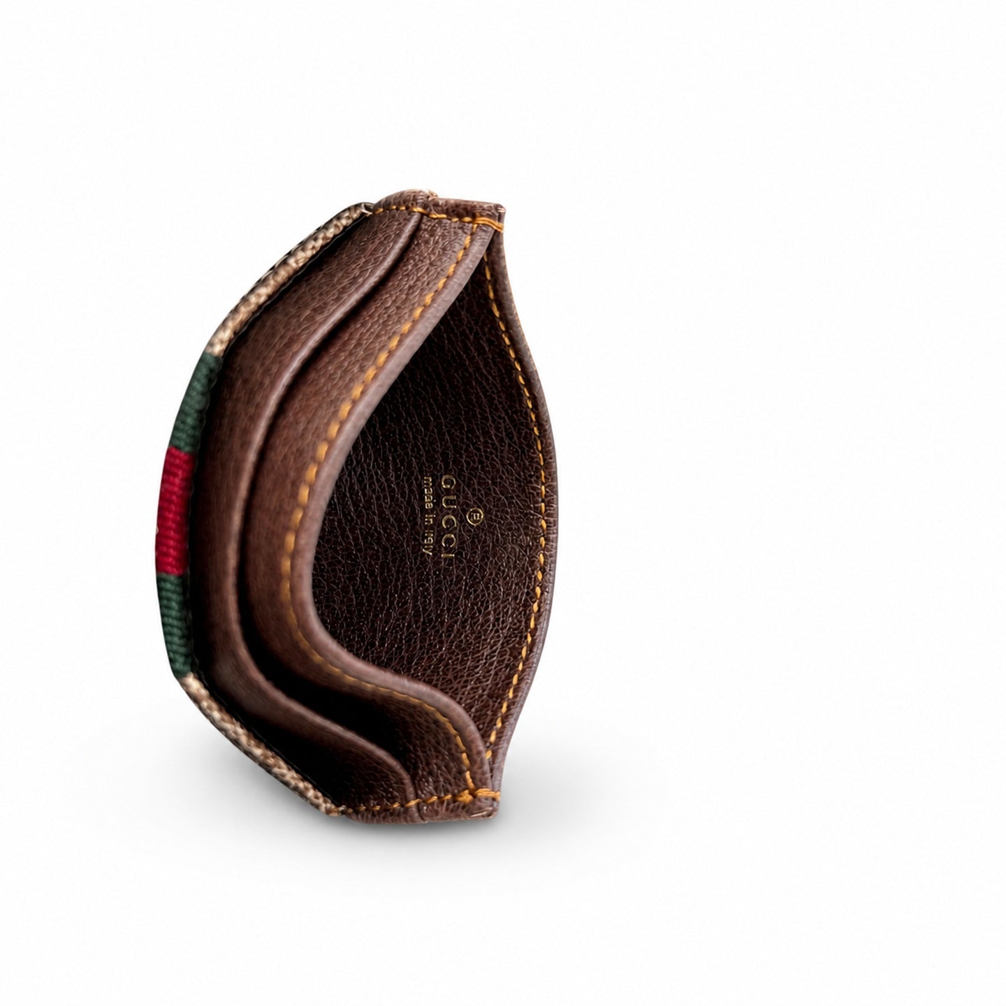 Gucci Small Canvas Leather Brown Gold Bag