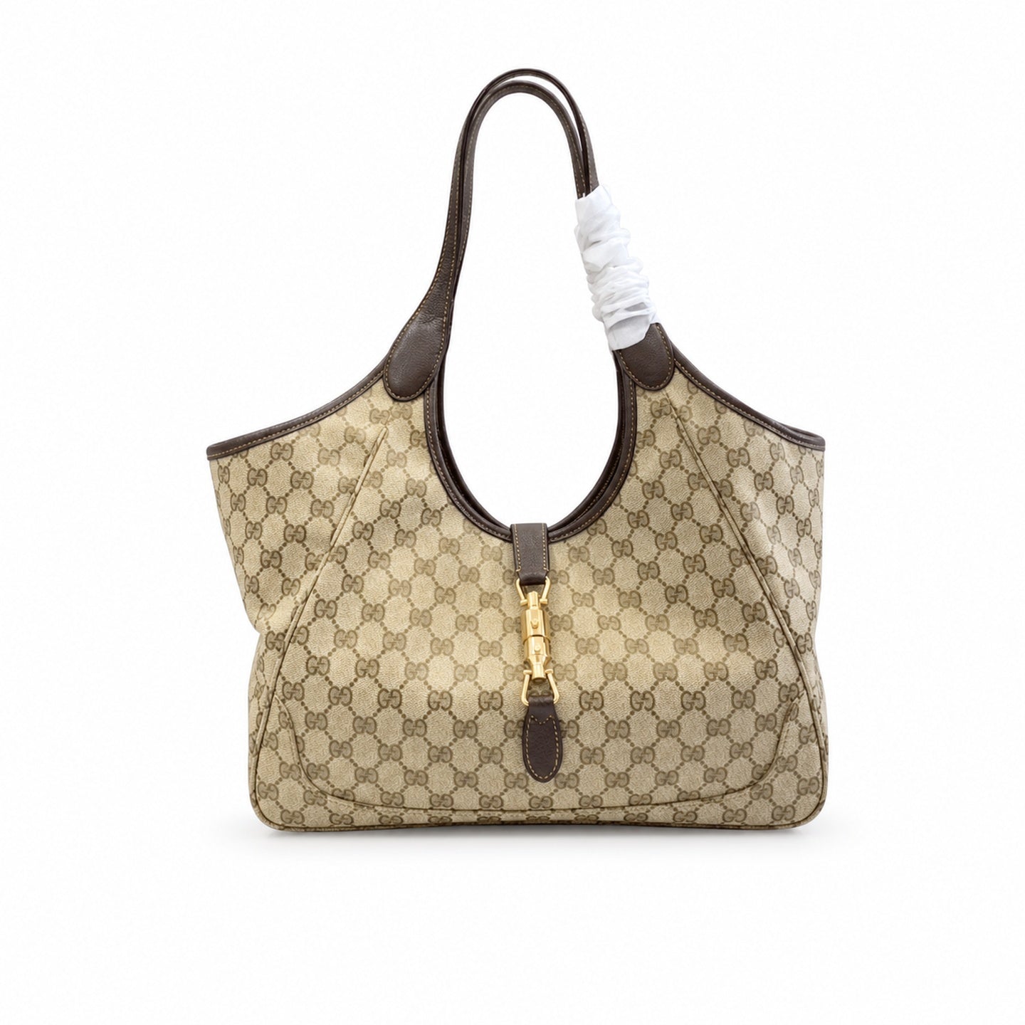 Gucci Medium Leather Brown Tote Bag