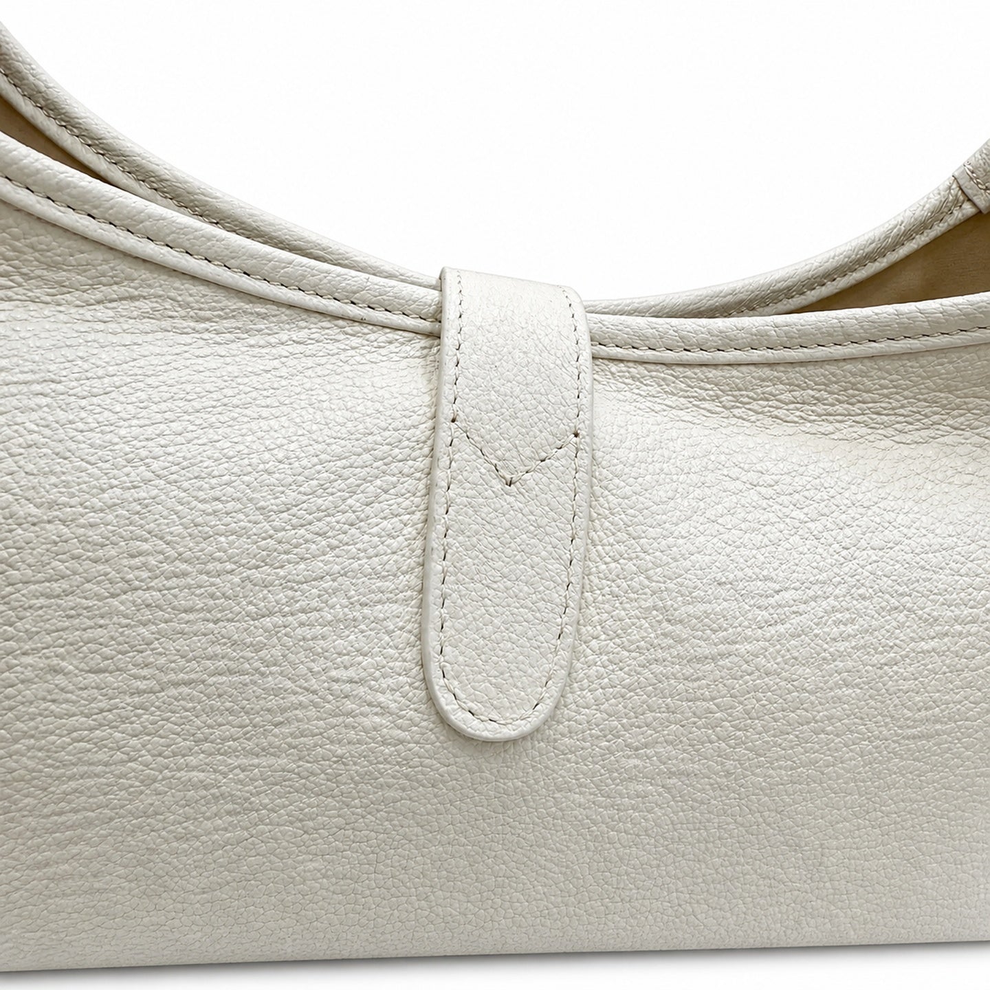 Gucci Leather White Beige Gold Handbag
