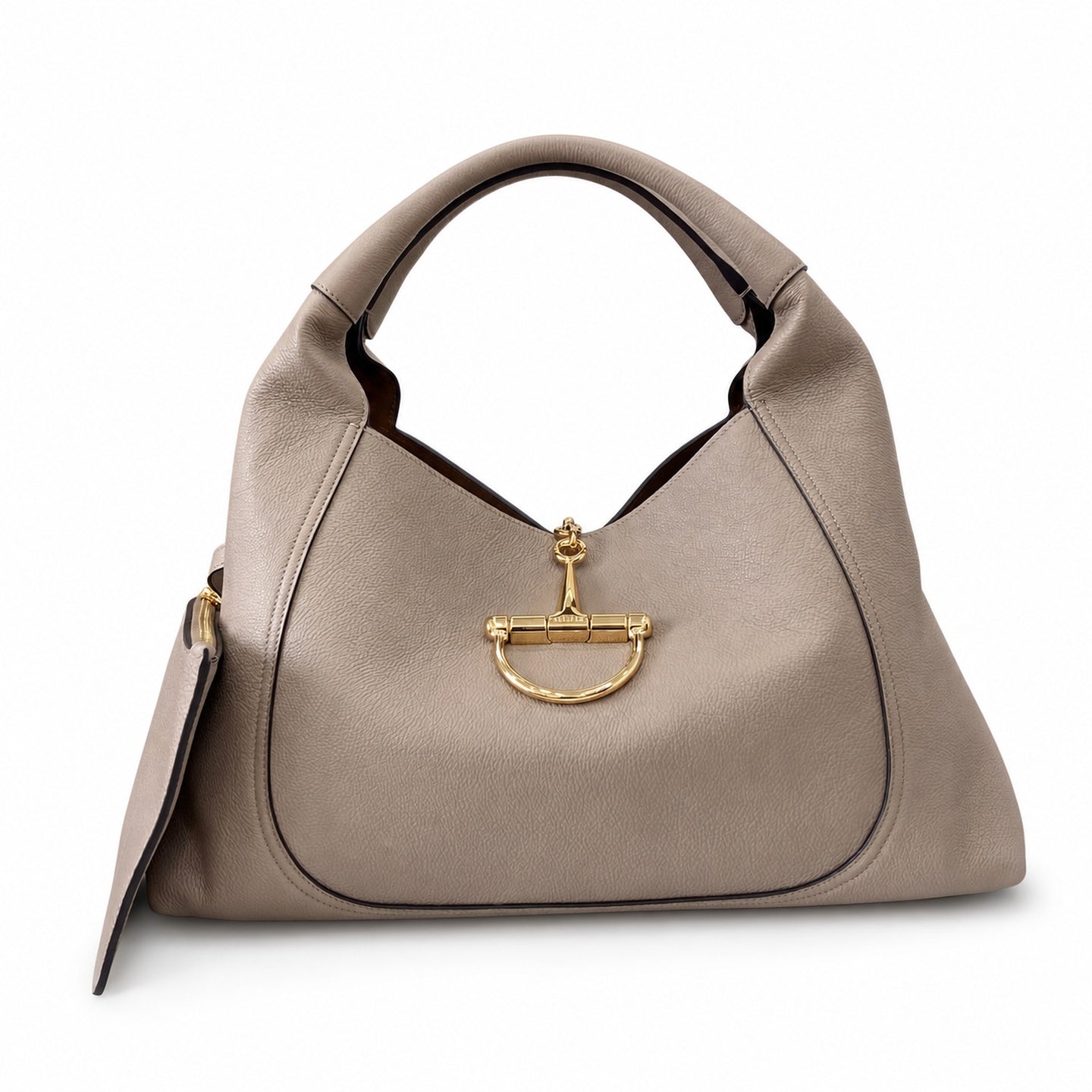 Gucci Leather Gray Brown Pink Gold Shoulder Bag