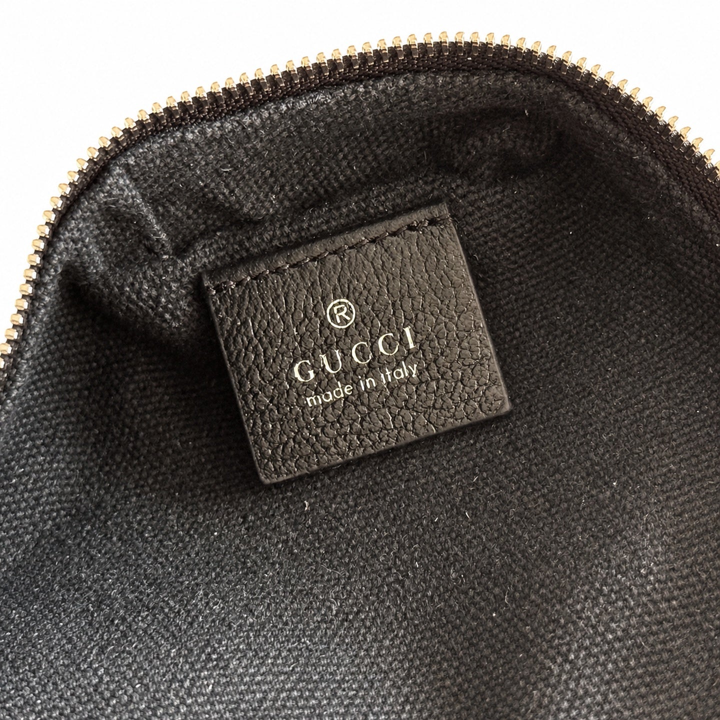 Gucci Small Canvas Leather Black Brown Gold Bag