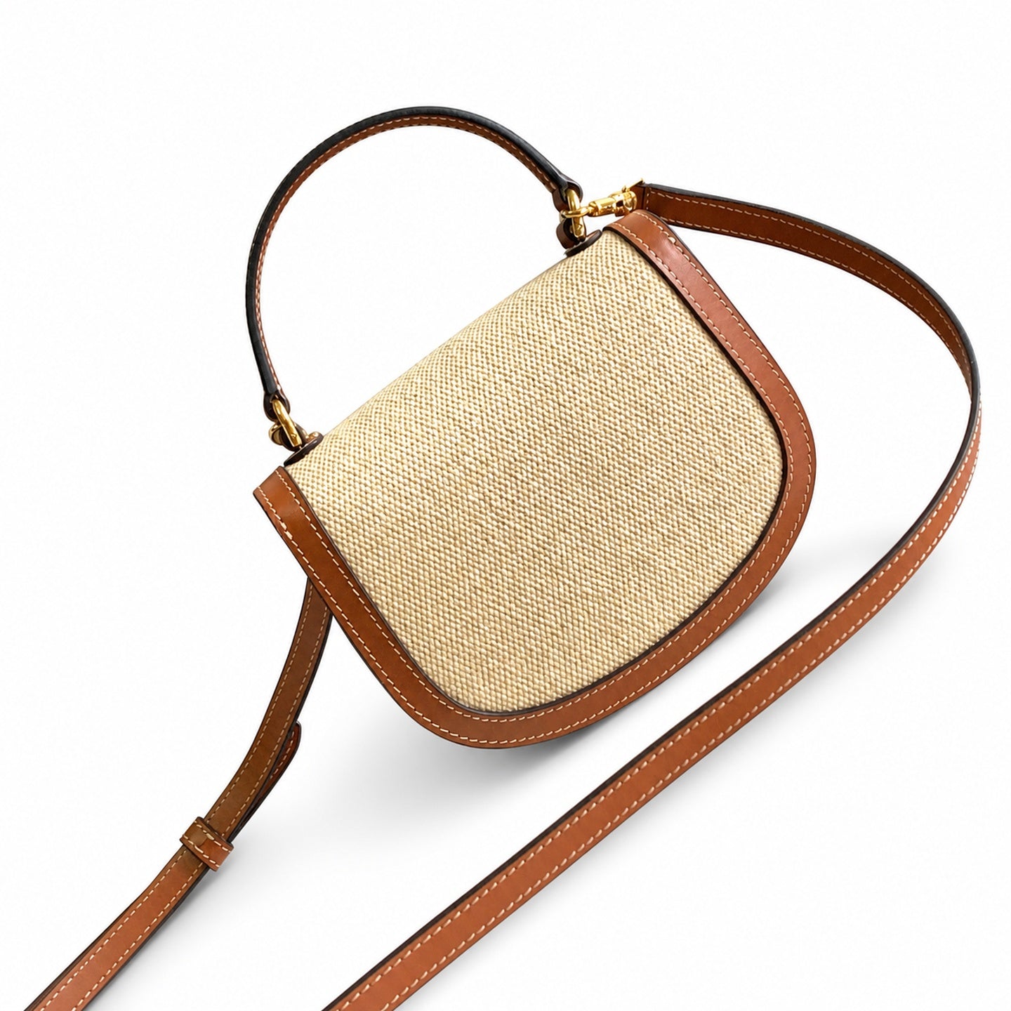 Celine Triomphe Mini Leather Brown Bag