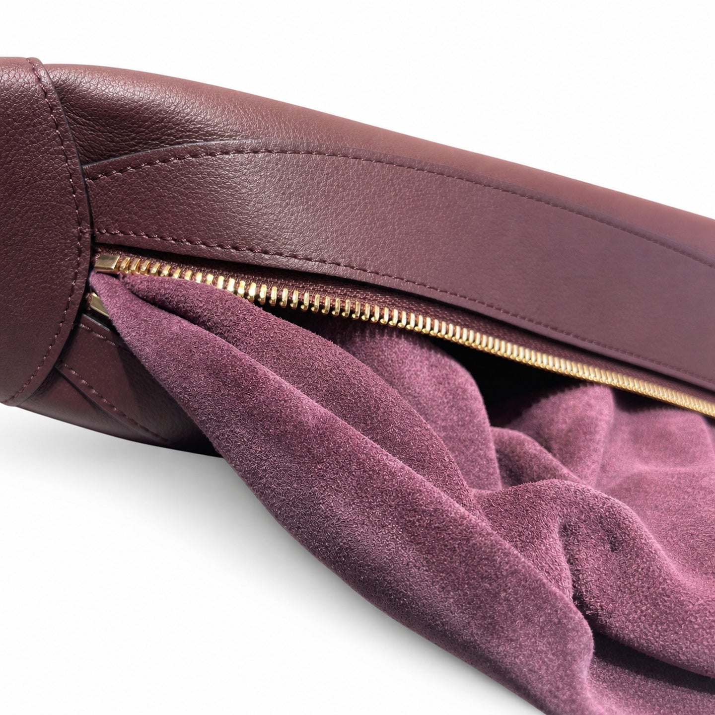 Celine Romy Leather Gold Burgundy Bag