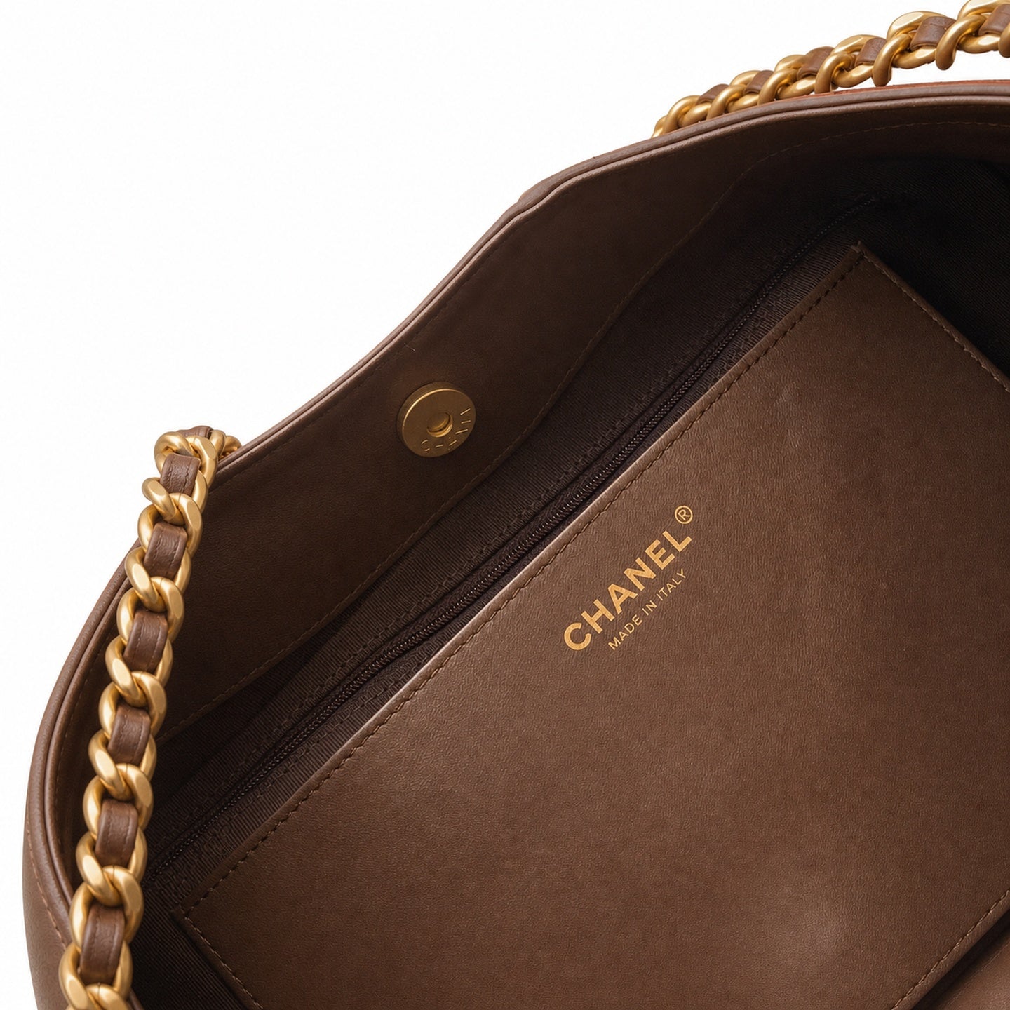 Chanel Medium Velvet Leather Gold Bag