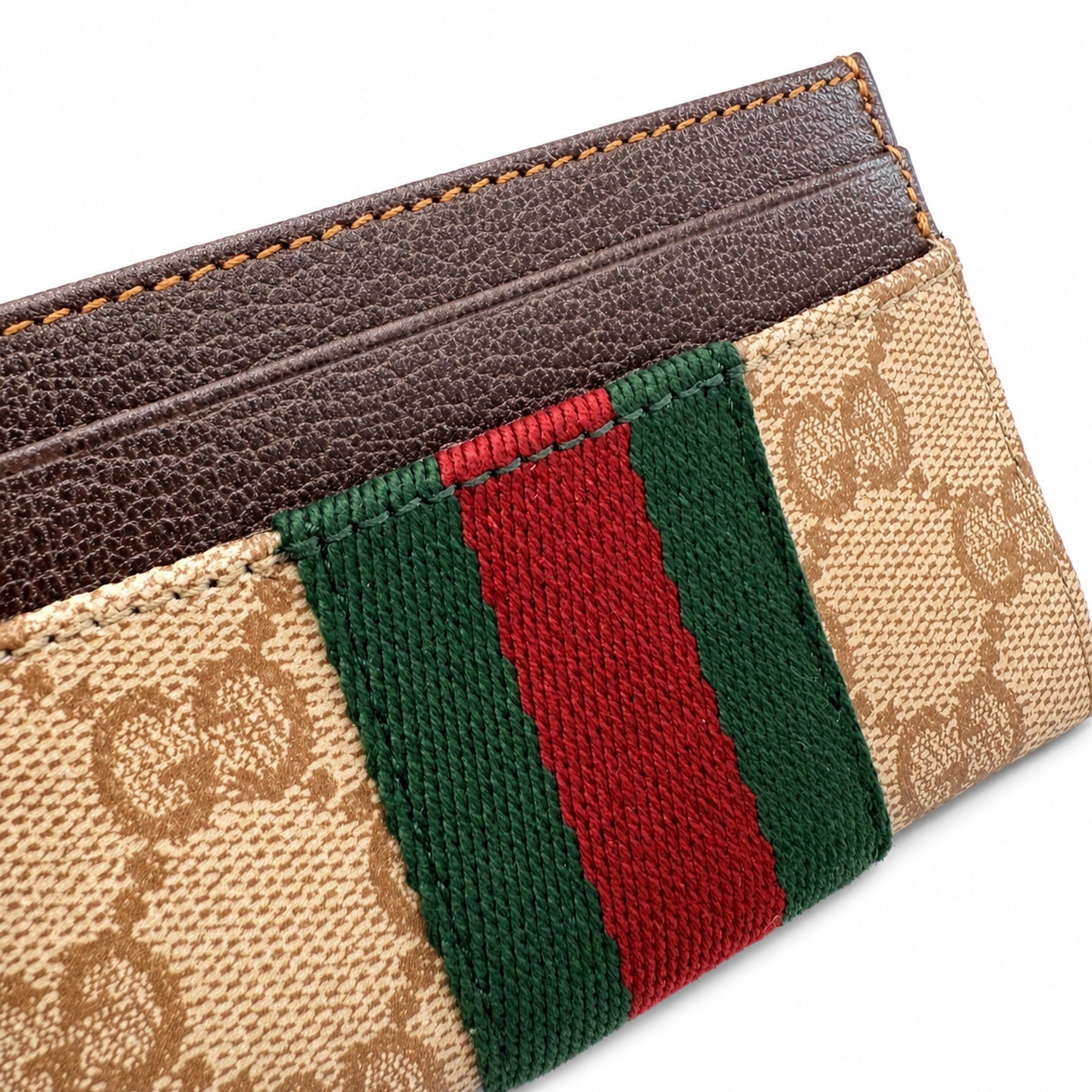 Gucci Small Canvas Leather Brown Gold Bag