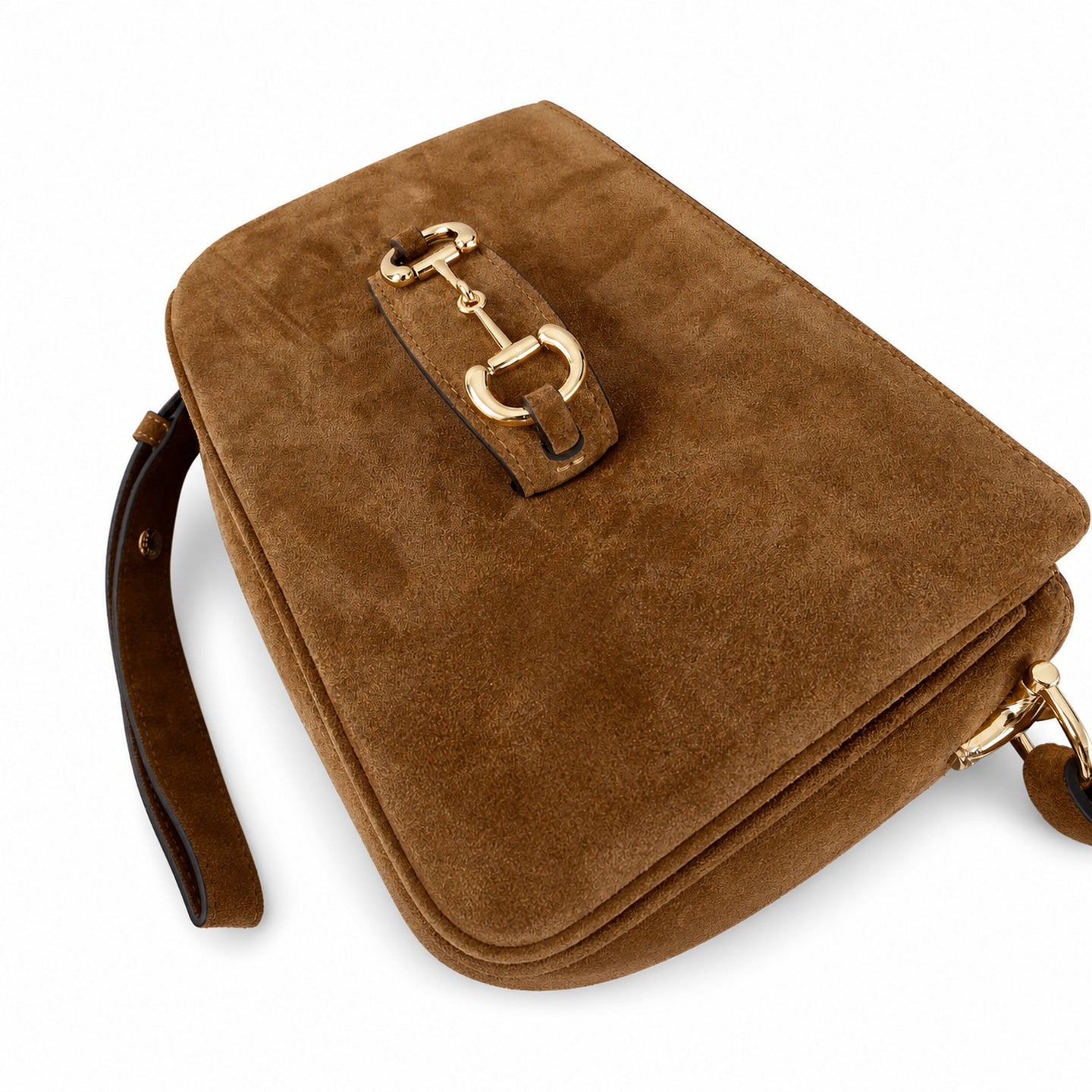 Gucci Horsebit 1955 Leather Gold Shoulder Bag