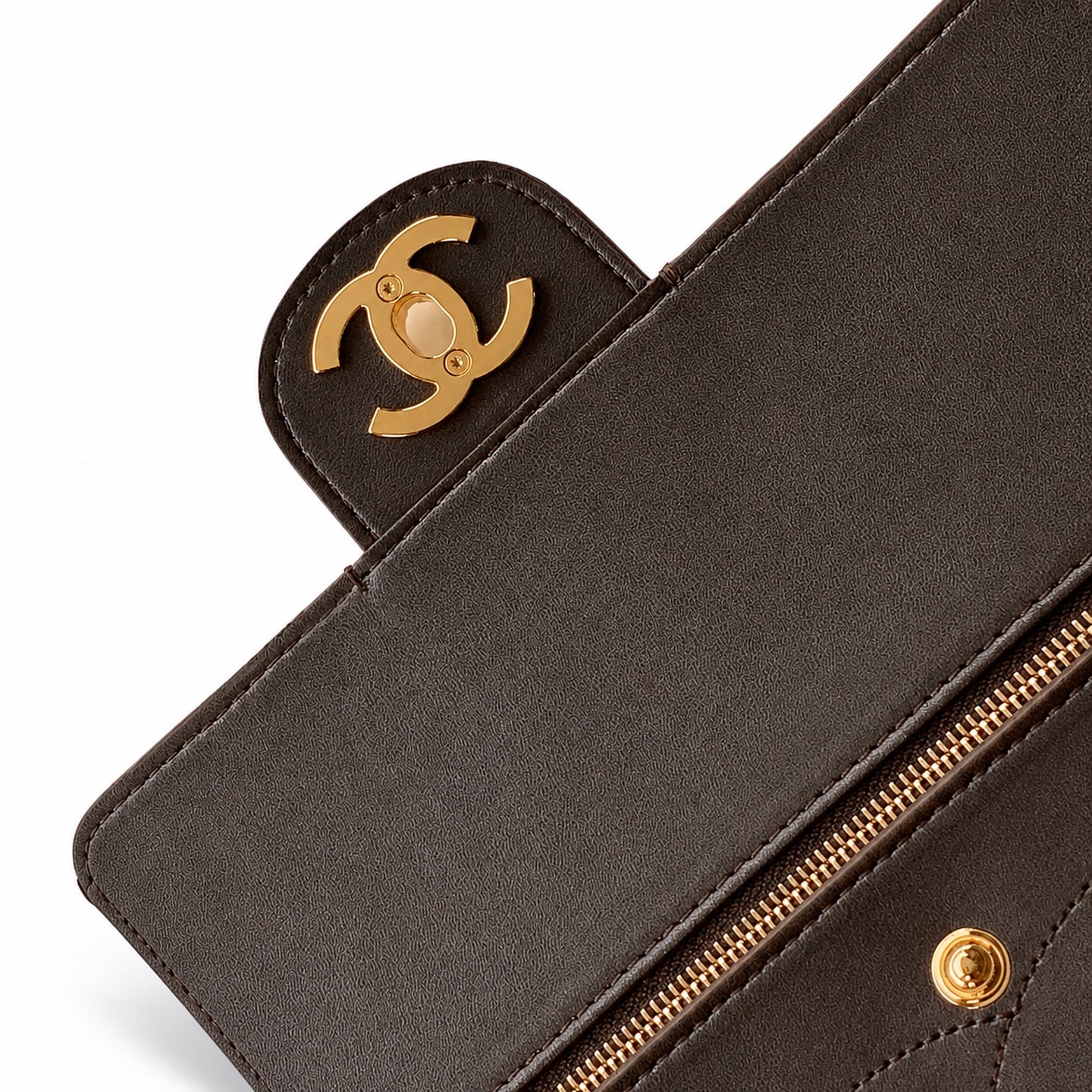 Chanel Large Leather Brown Handbag