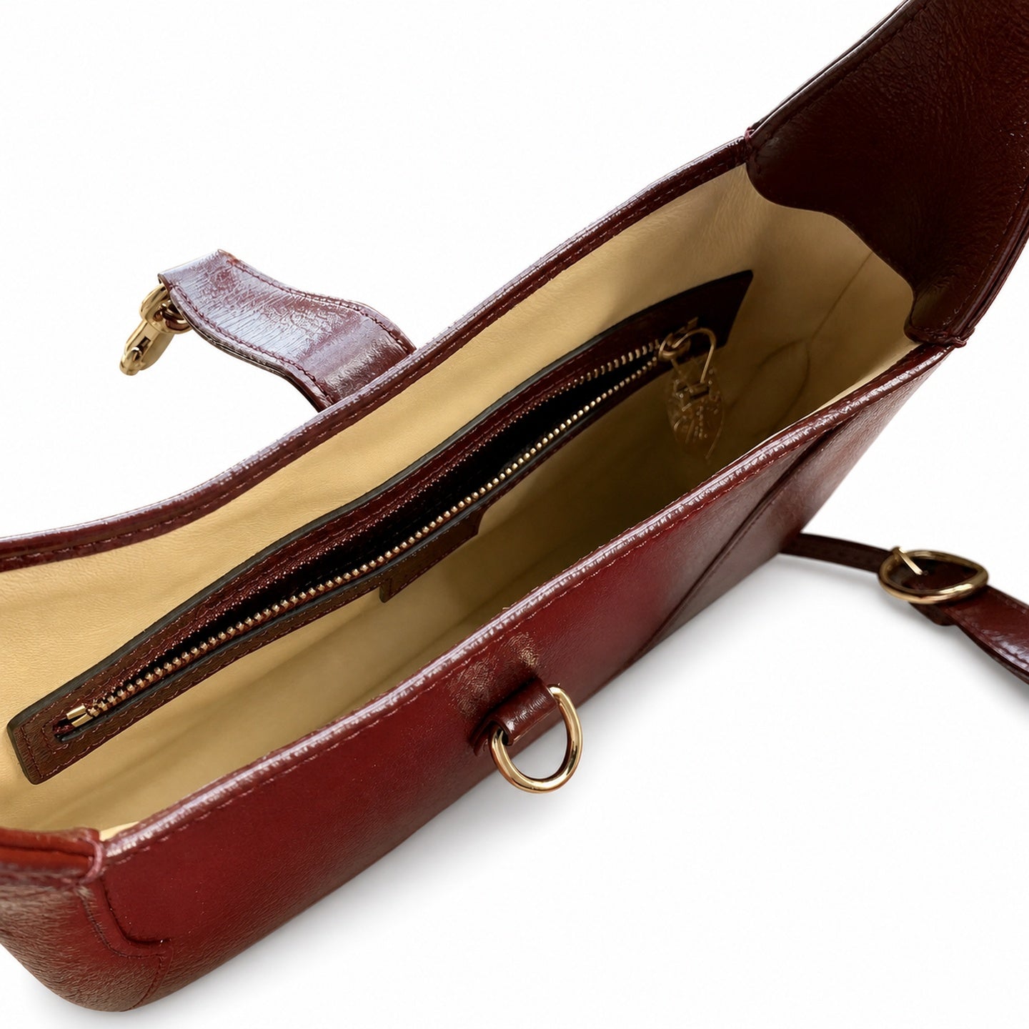 Gucci Small Leather Red Green Gold Shoulder Bag