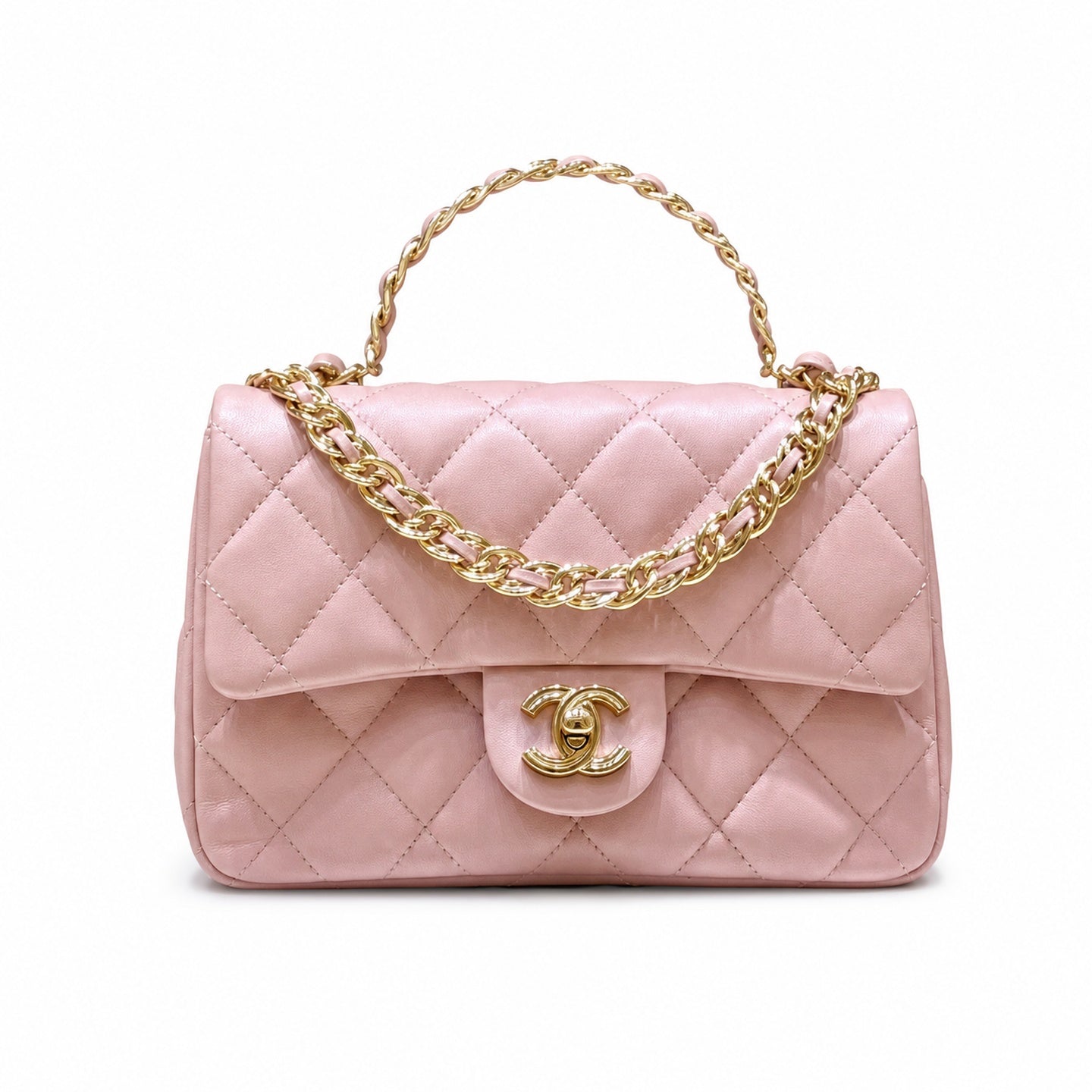Chanel Mini Leather Pink Bag