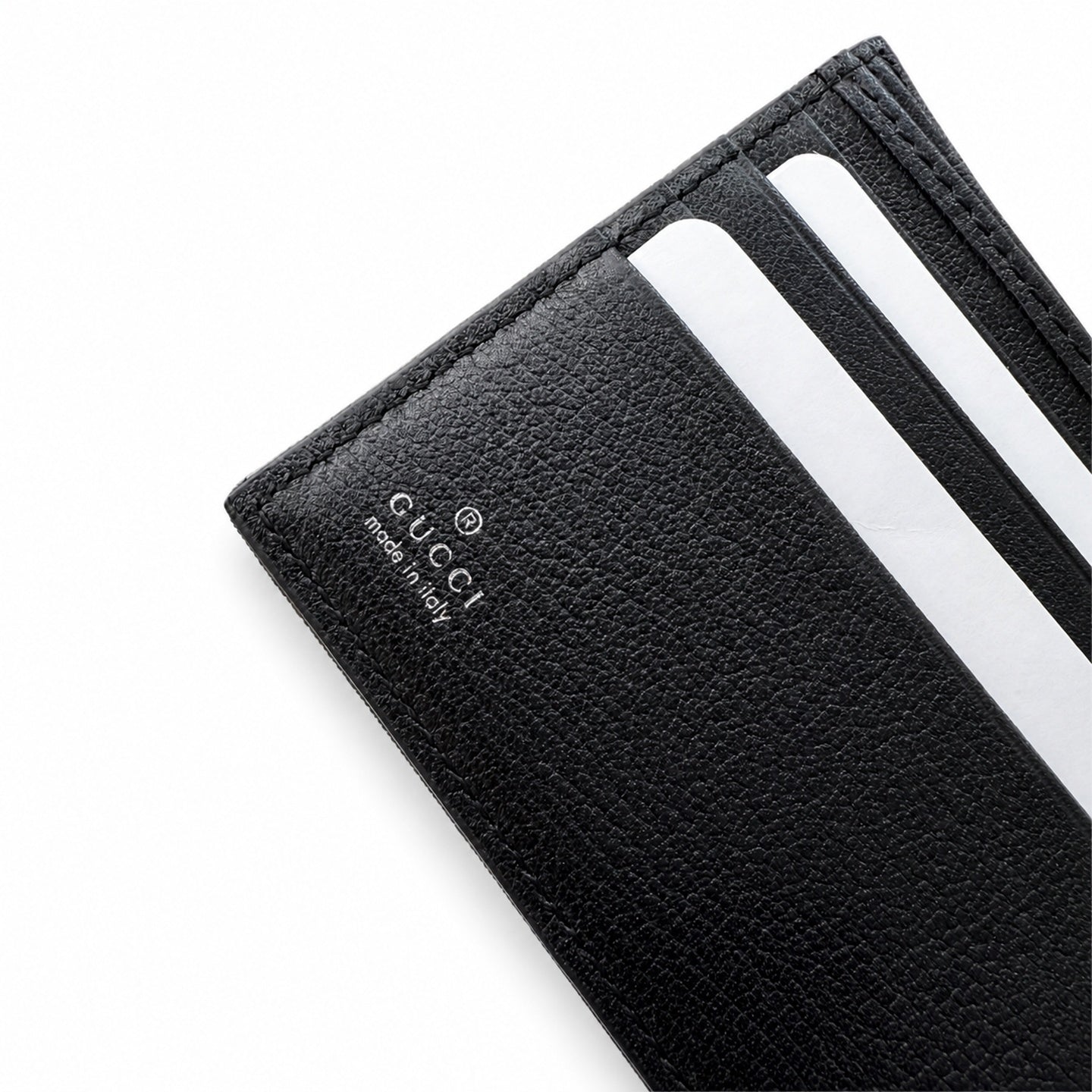 Gucci Canvas Leather Black Silver Wallet