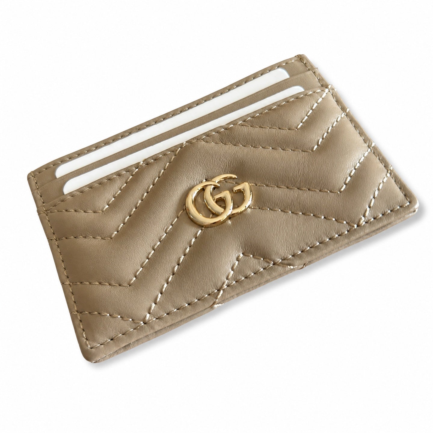 Gucci GG Marmont Small Quilted Matelasse Leather Beige Gold Handbag