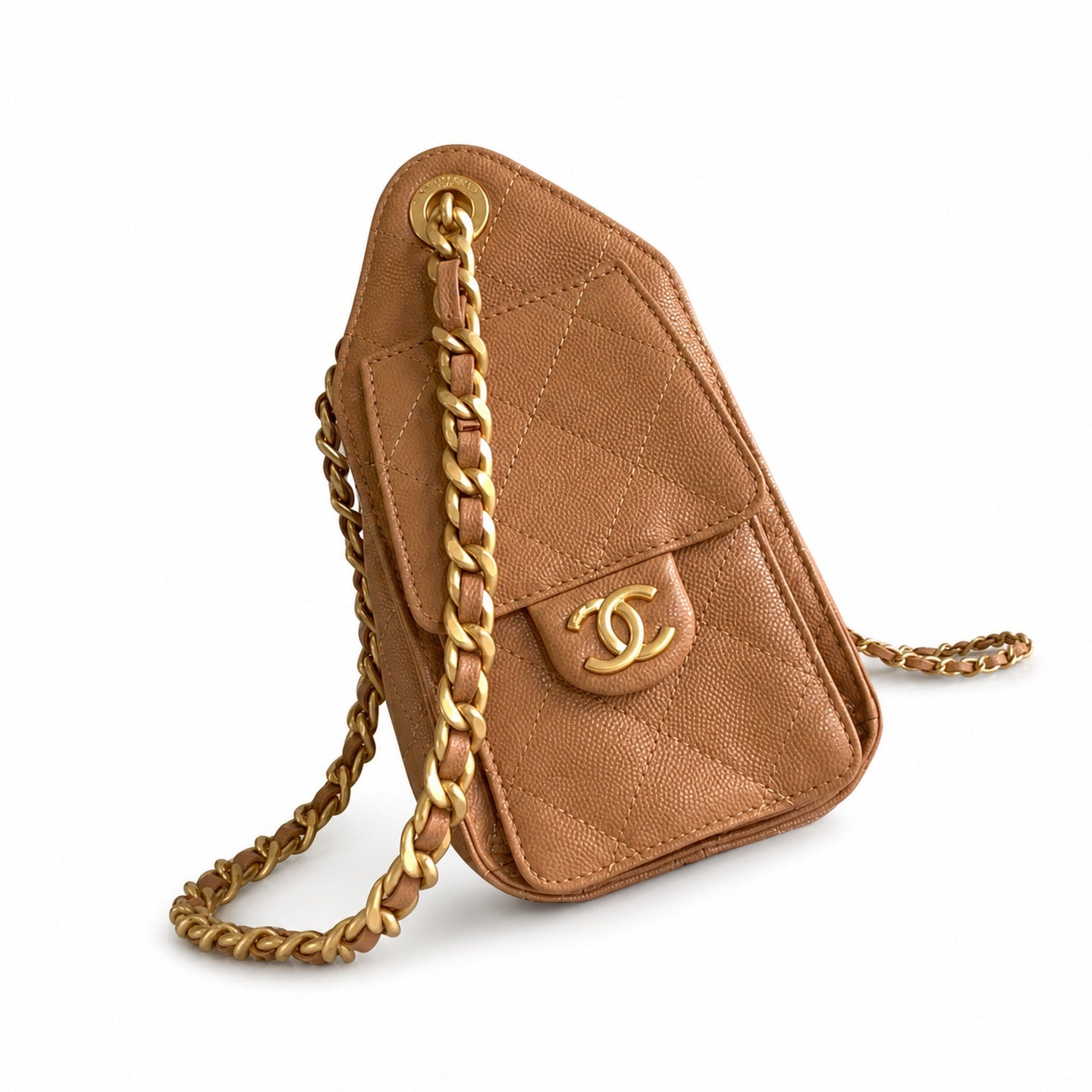 Chanel 25 Small Leather Black Gold Bag
