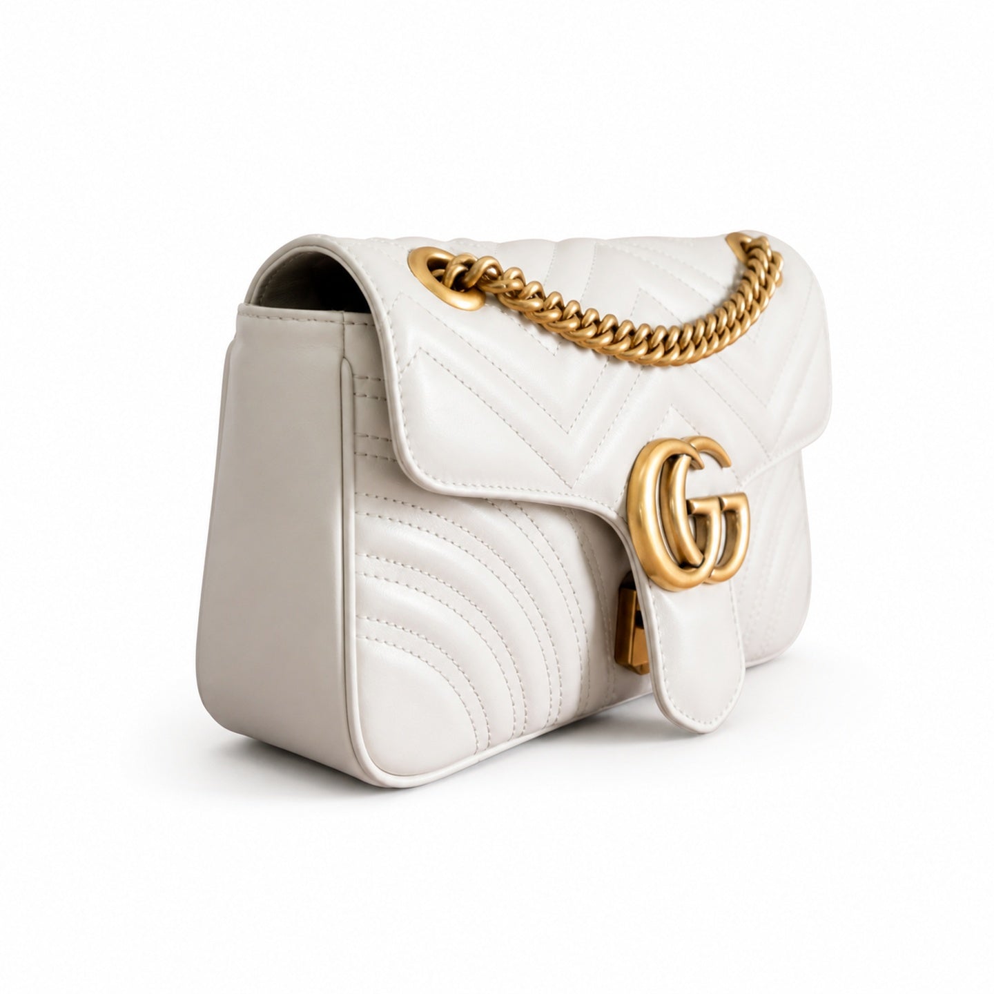 Gucci GG Marmont Leather Gray Handbag