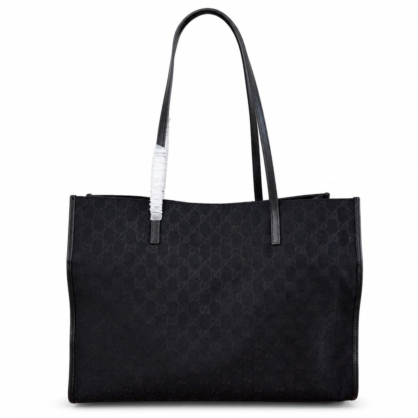 Gucci Canvas Leather Black Brown Gold Bag