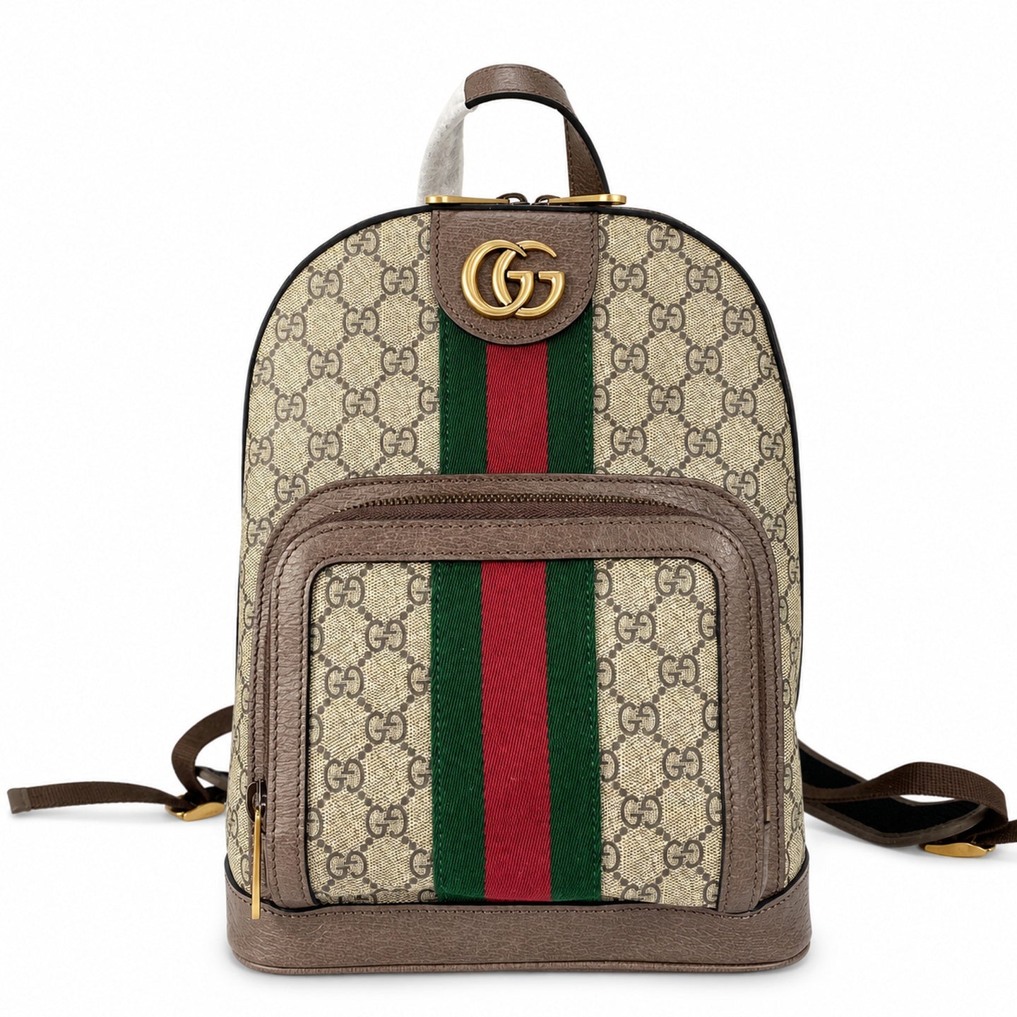 Gucci Ophidia Canvas Brown Red Green Backpack