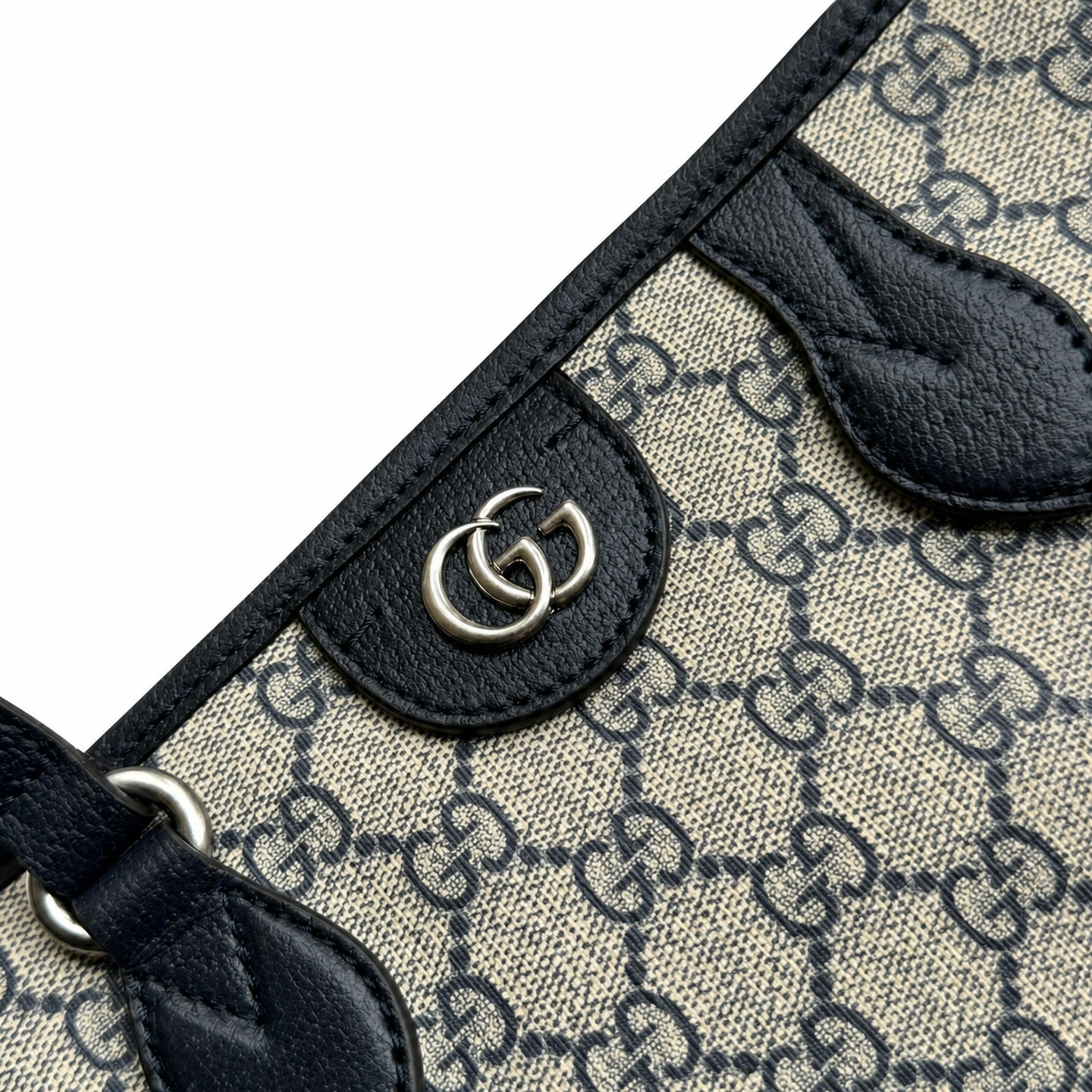 Gucci Ophidia Supreme Canvas Leather Brown Blue Handbag