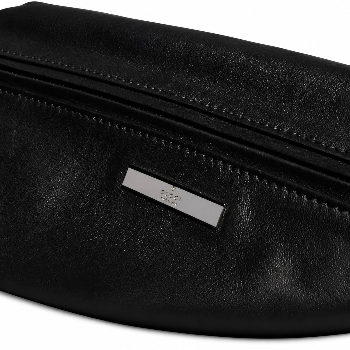 Gucci Leather Black Silver Bag