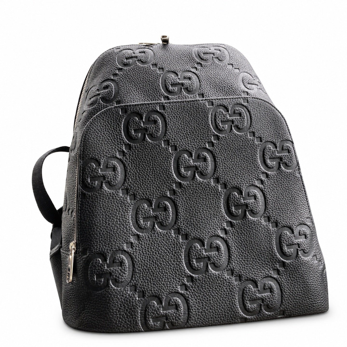 Gucci Large Cotton Leather Black Gray Backpack