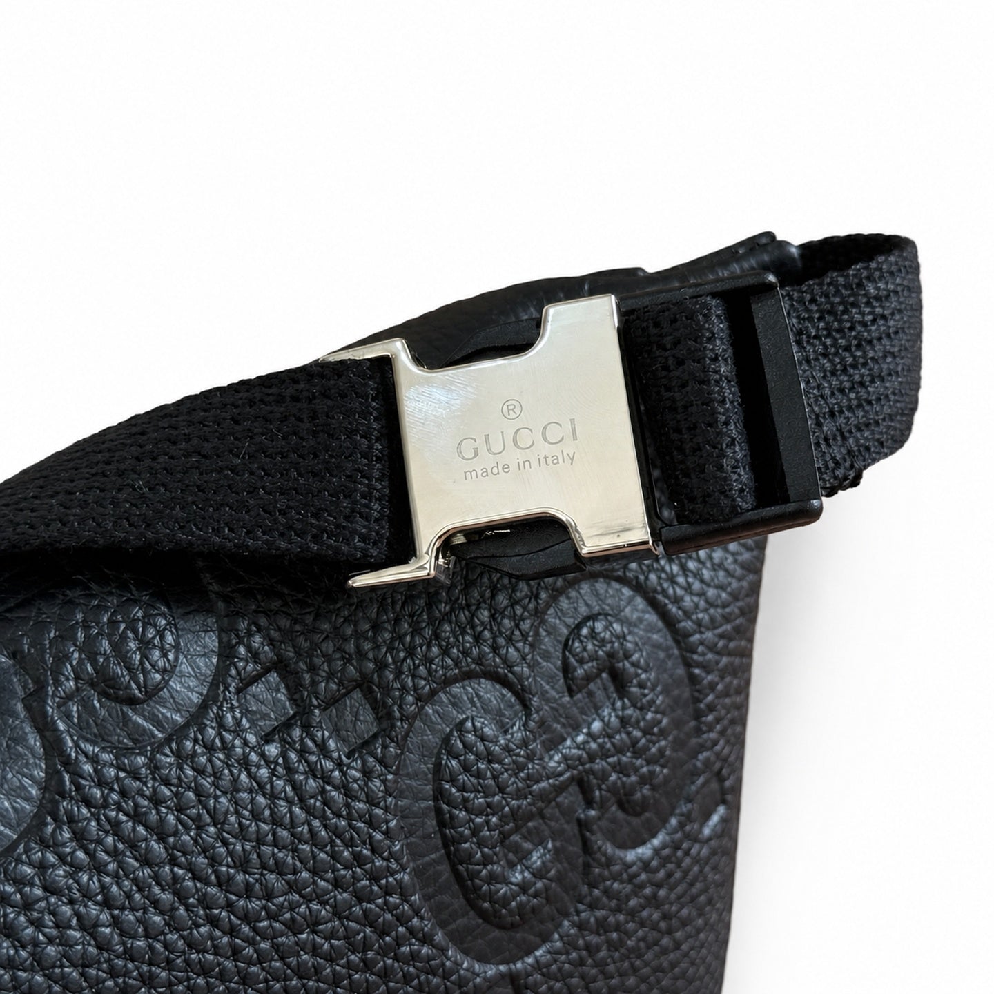 Gucci Small Cotton Leather Orange Waist Bag