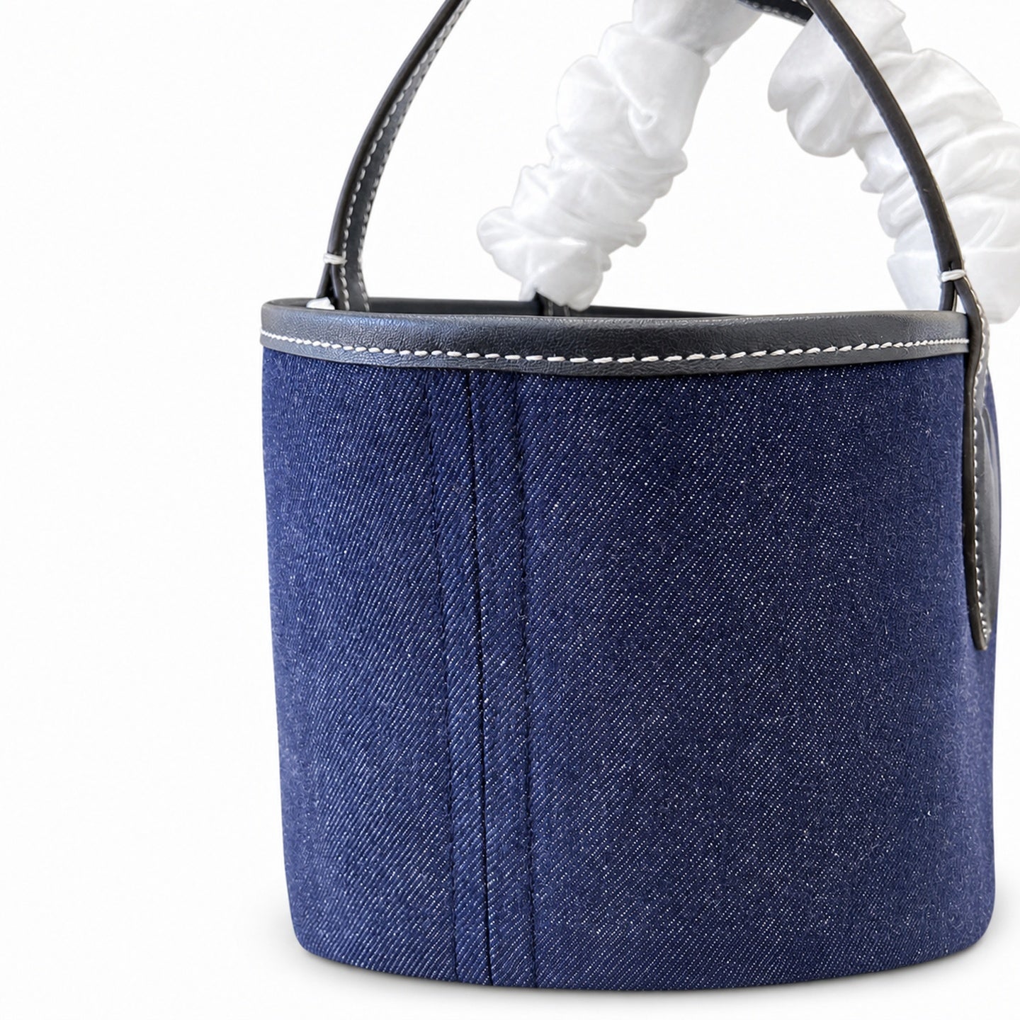 Gucci Supreme Reversible Medium Denim Canvas Leather Beige Blue Handbag