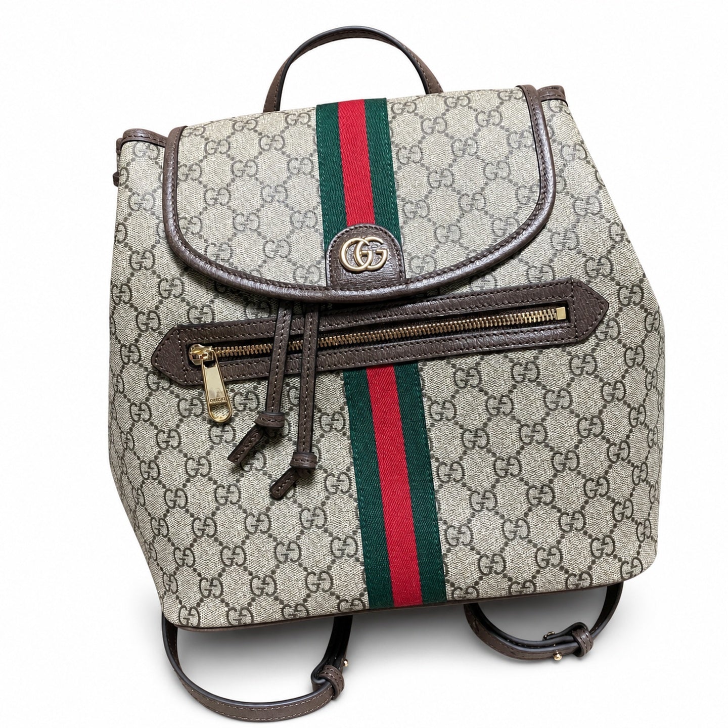 Gucci Ophidia Medium Beige Brown Backpack