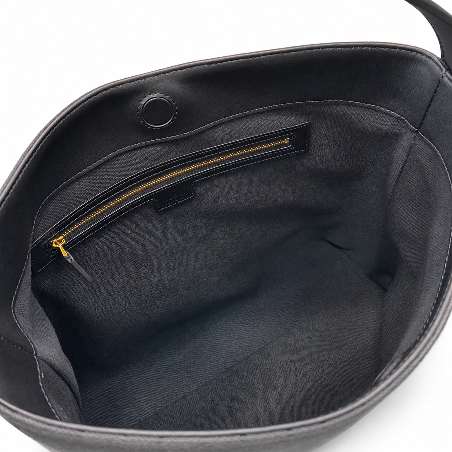 Gucci Horsebit Cotton Canvas Black Beige Gold Handbag